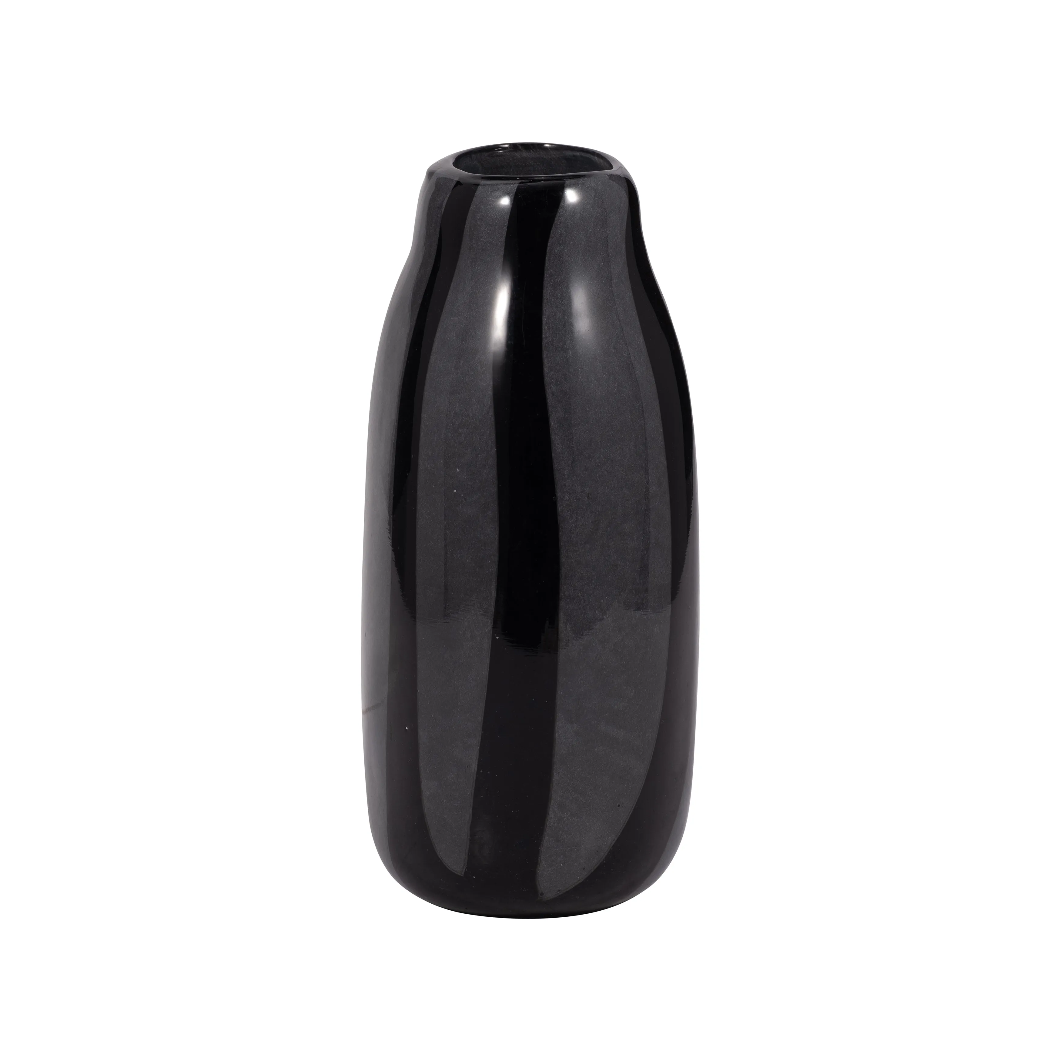 10" CAHAN SMALL BLACK STRIPED VASE