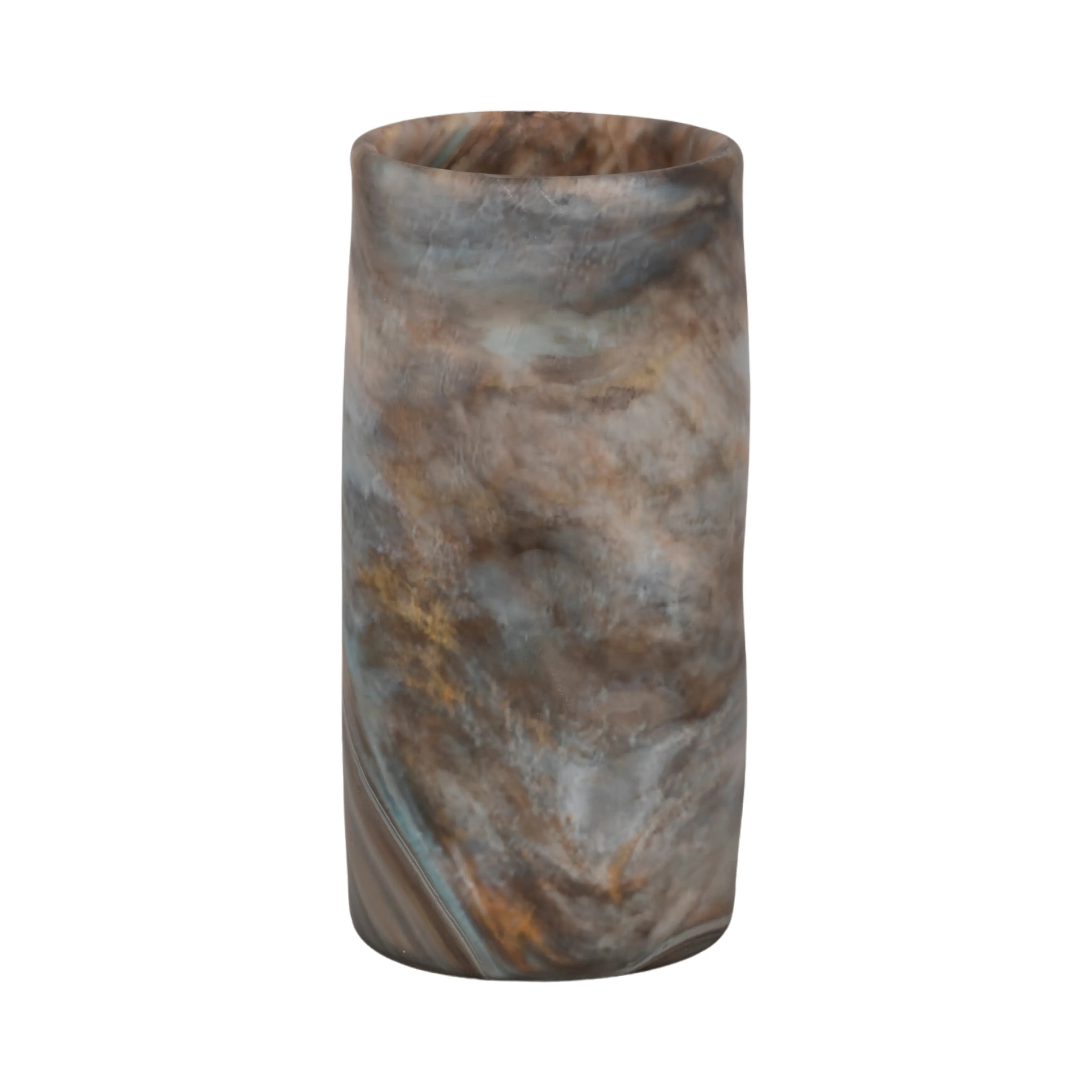 10" Dimpled Alabaster Finish Vase, Multi