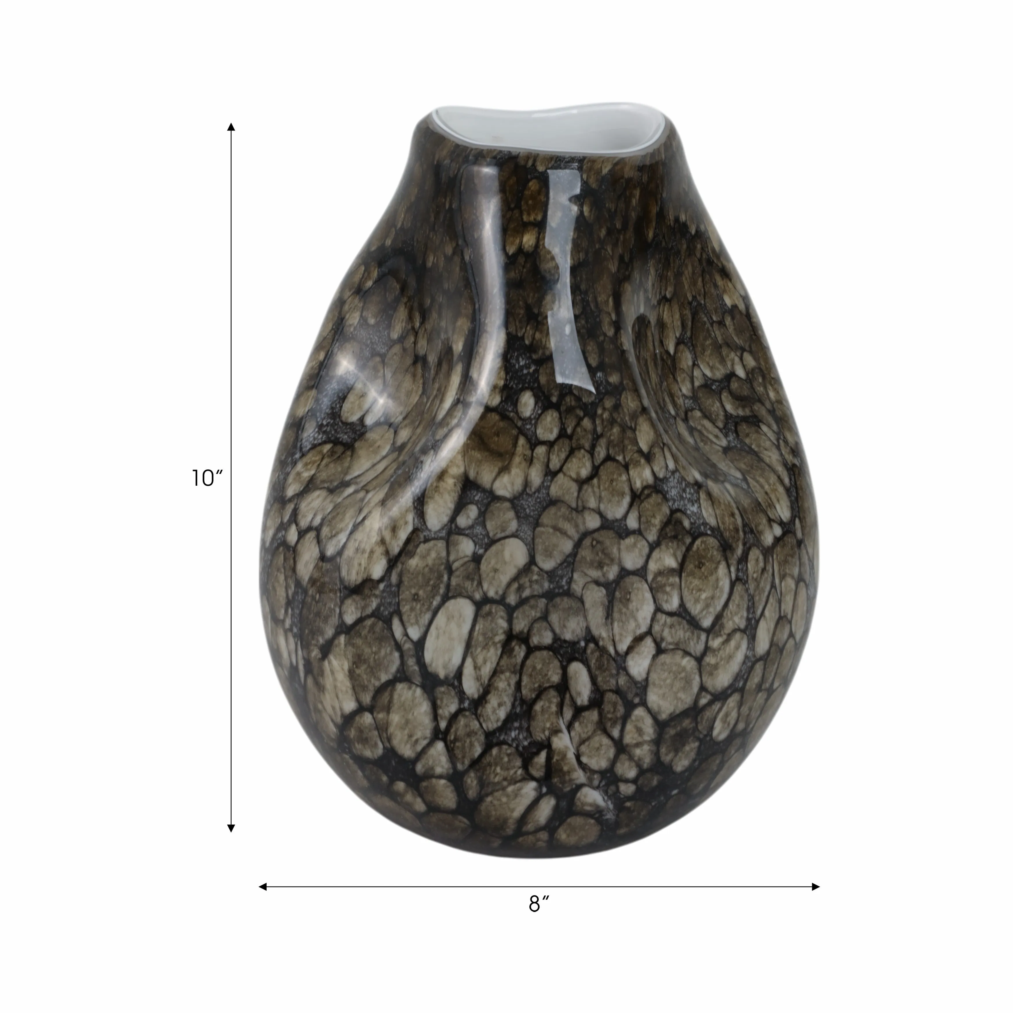 10" Tunis Small Speckled Glass Vase