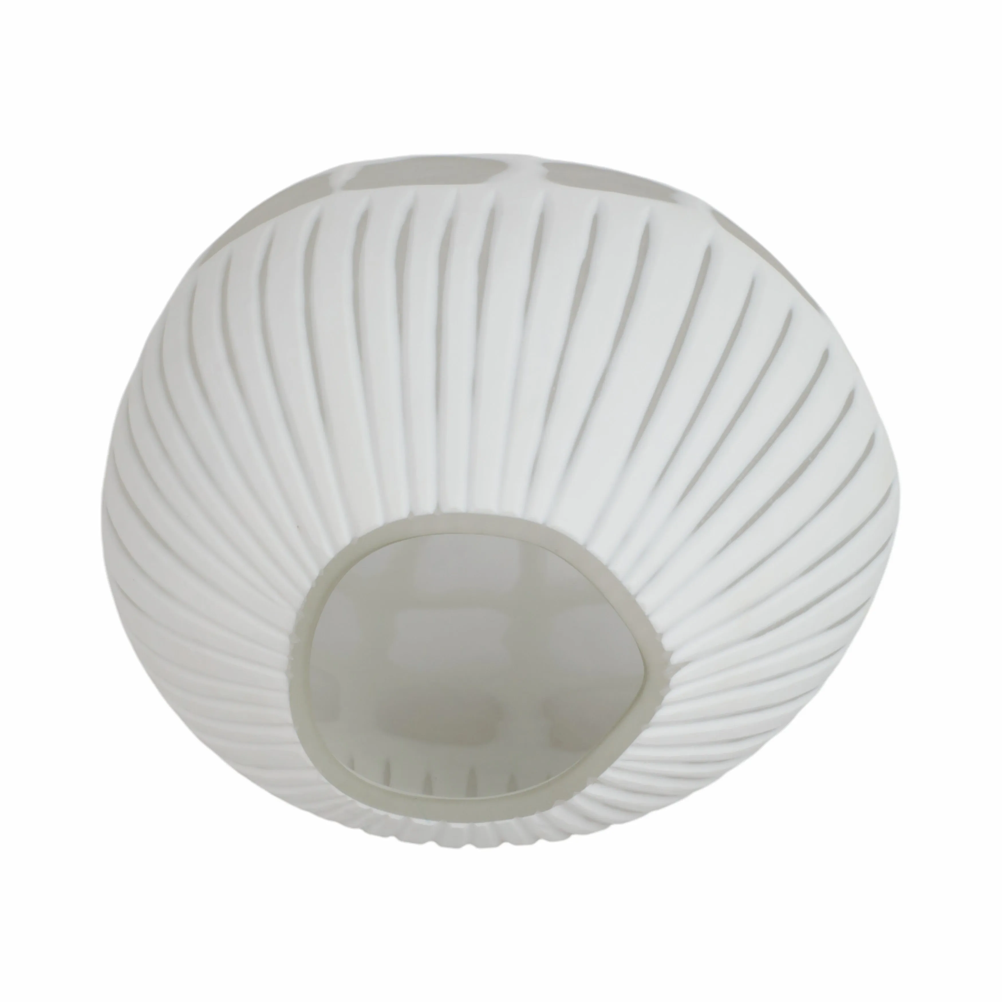 11" Arles Small White Glass Vase