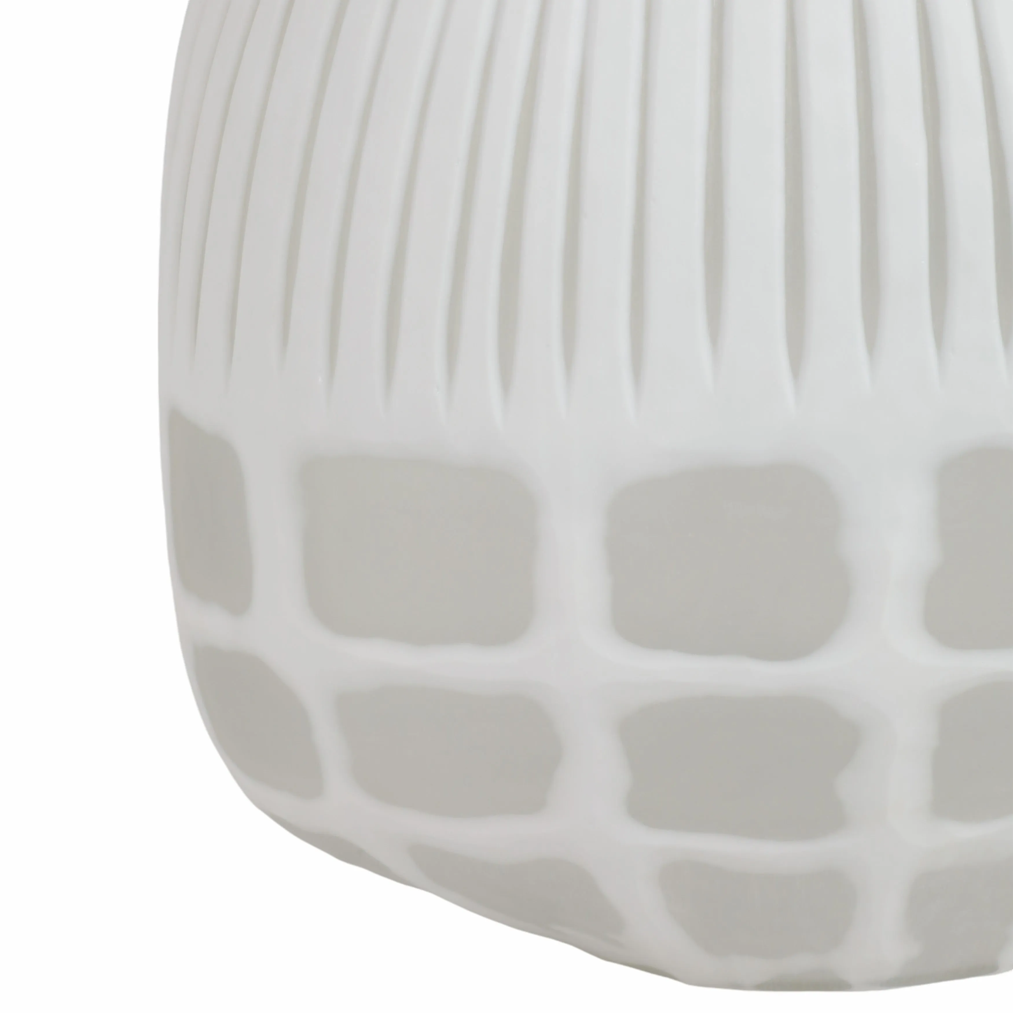 11" Arles Small White Glass Vase