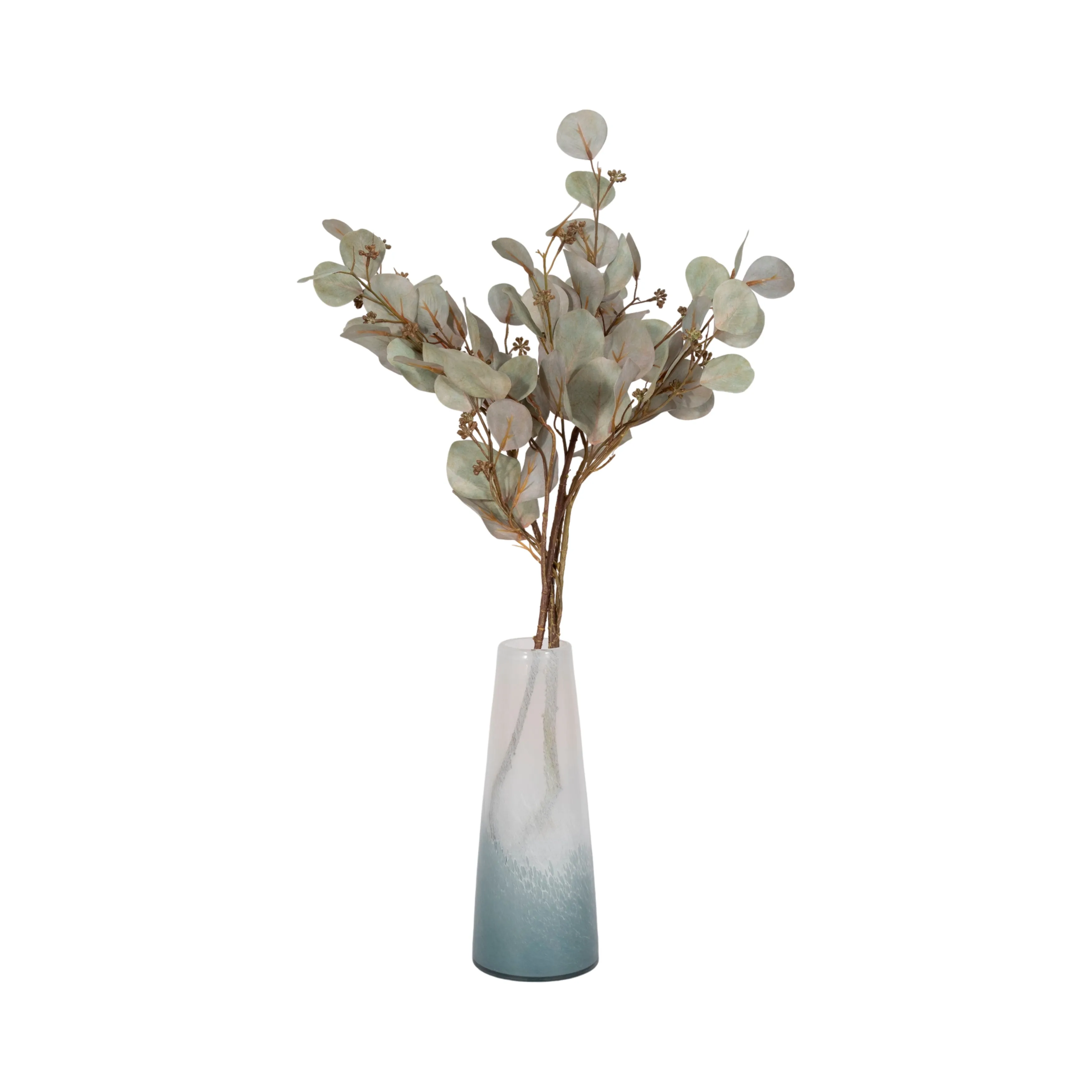 11" Light Blue Waters Vase, Blue/white