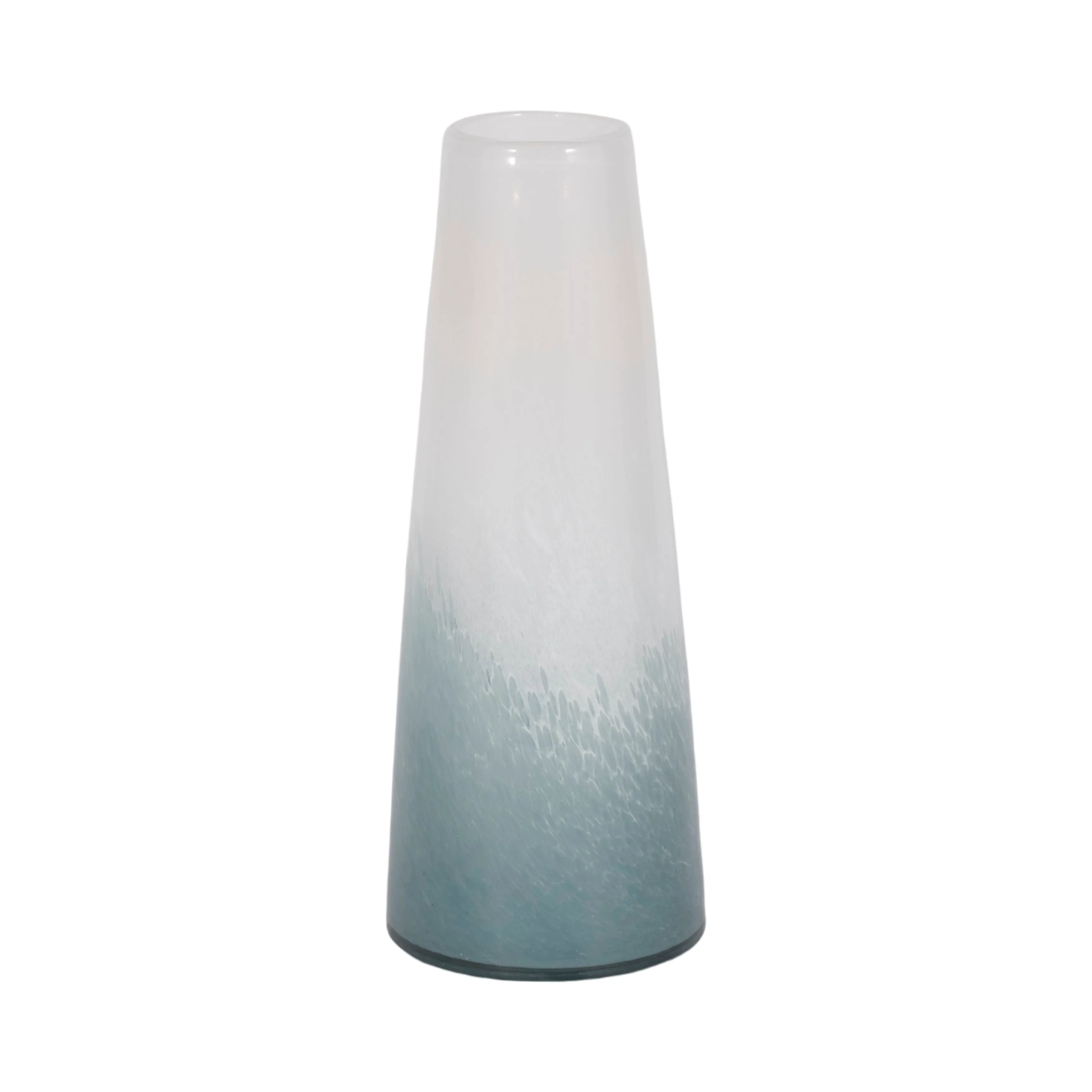 11" Light Blue Waters Vase, Blue/white