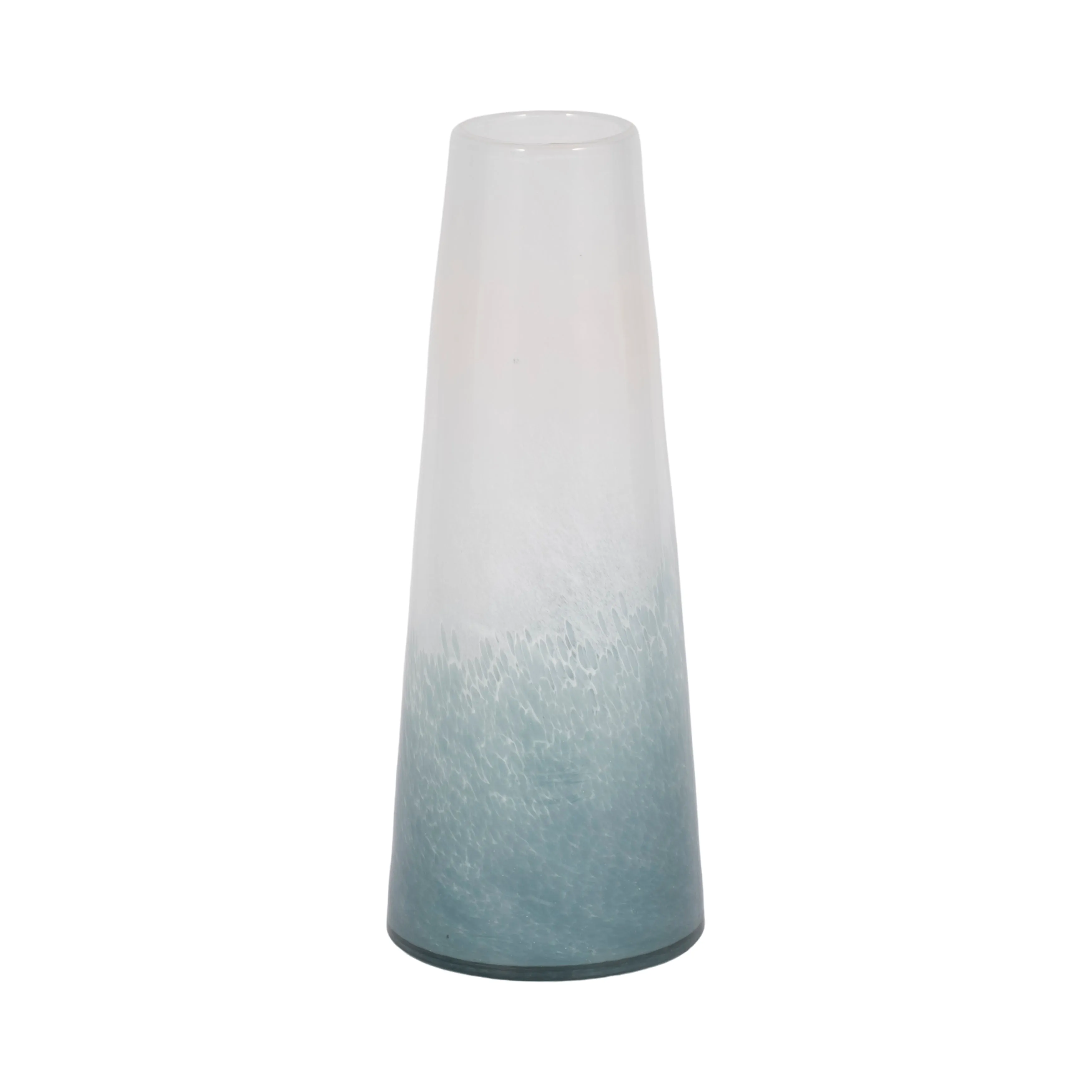 11" Light Blue Waters Vase, Blue/white