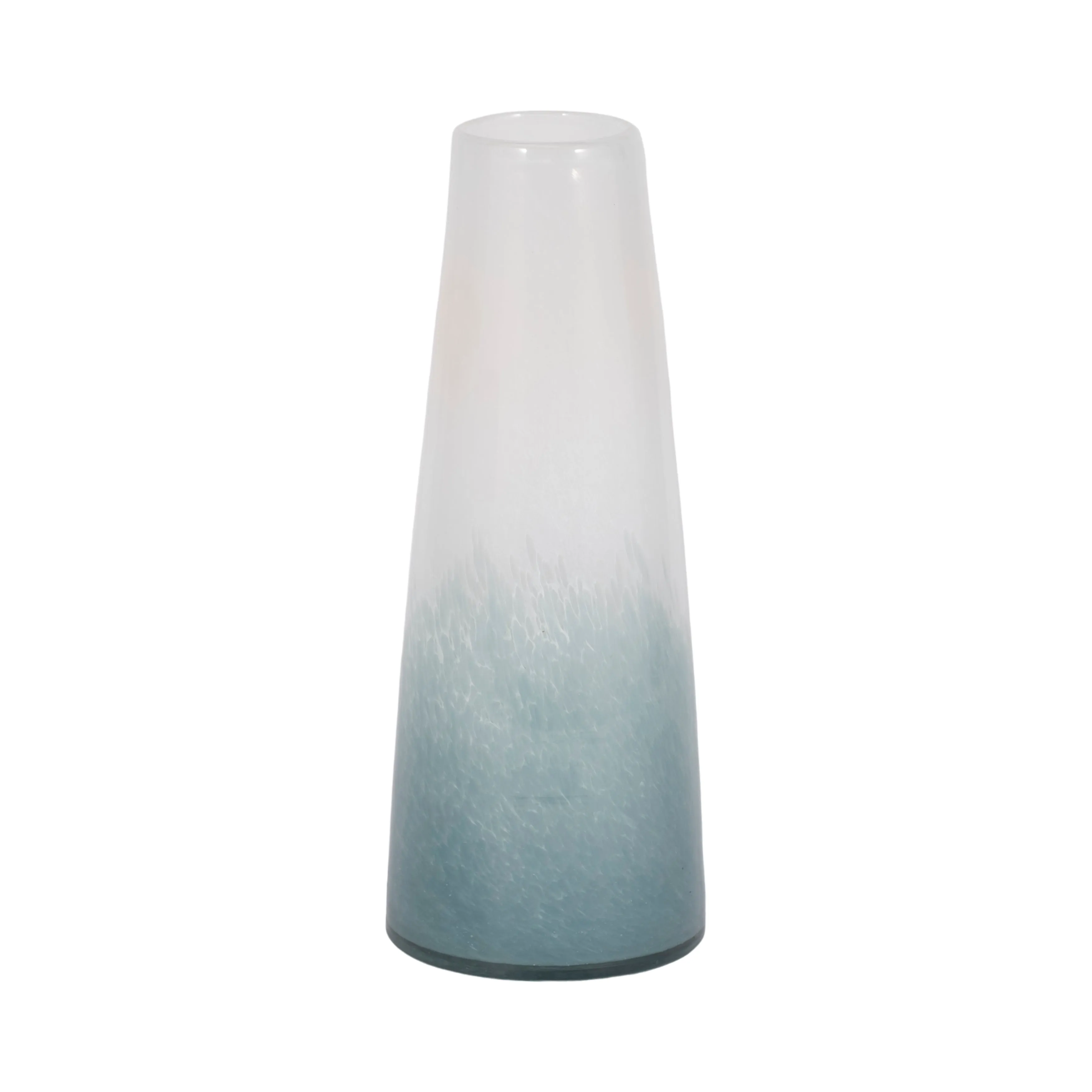 11" Light Blue Waters Vase, Blue/white