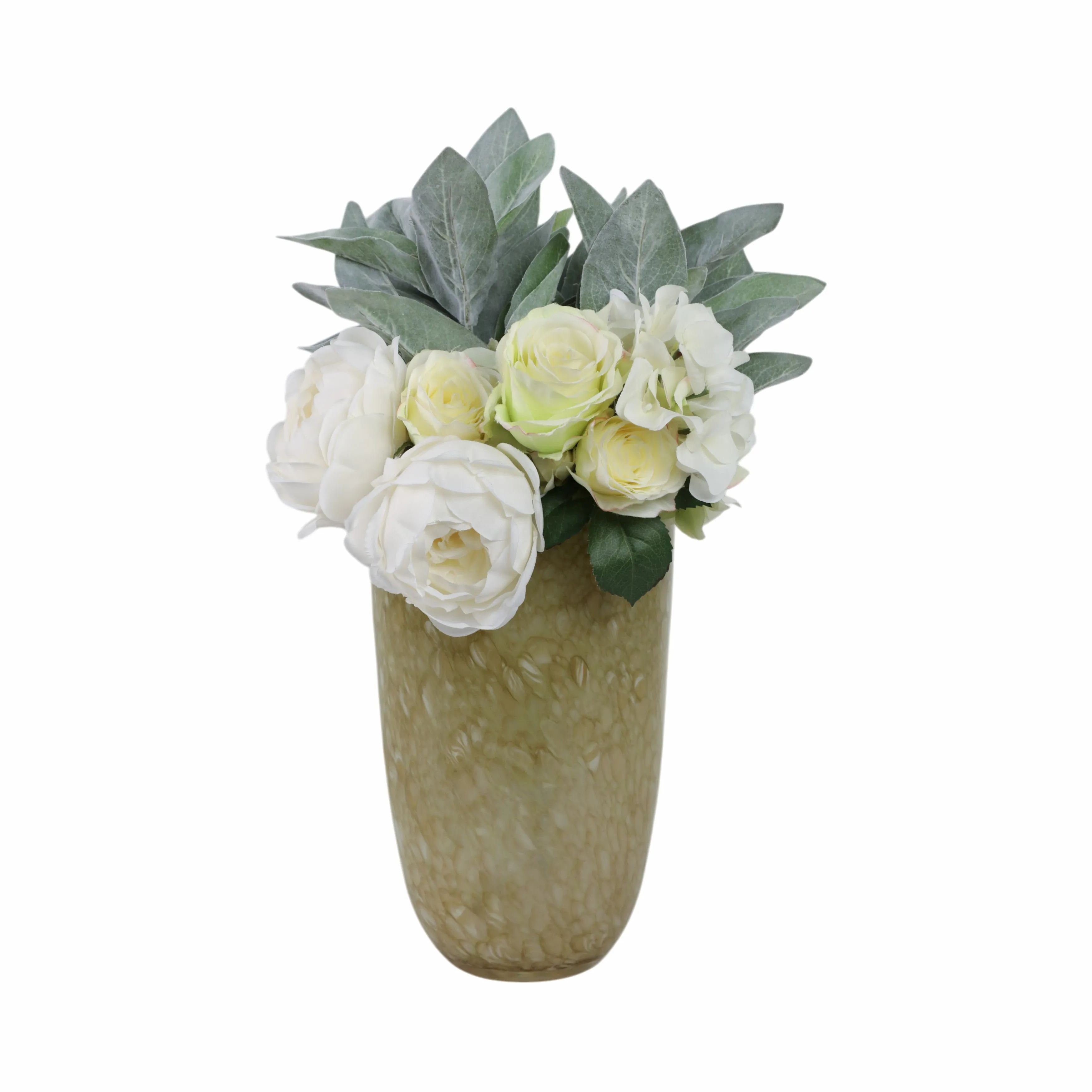 12" Addis Large Green Glass Vase