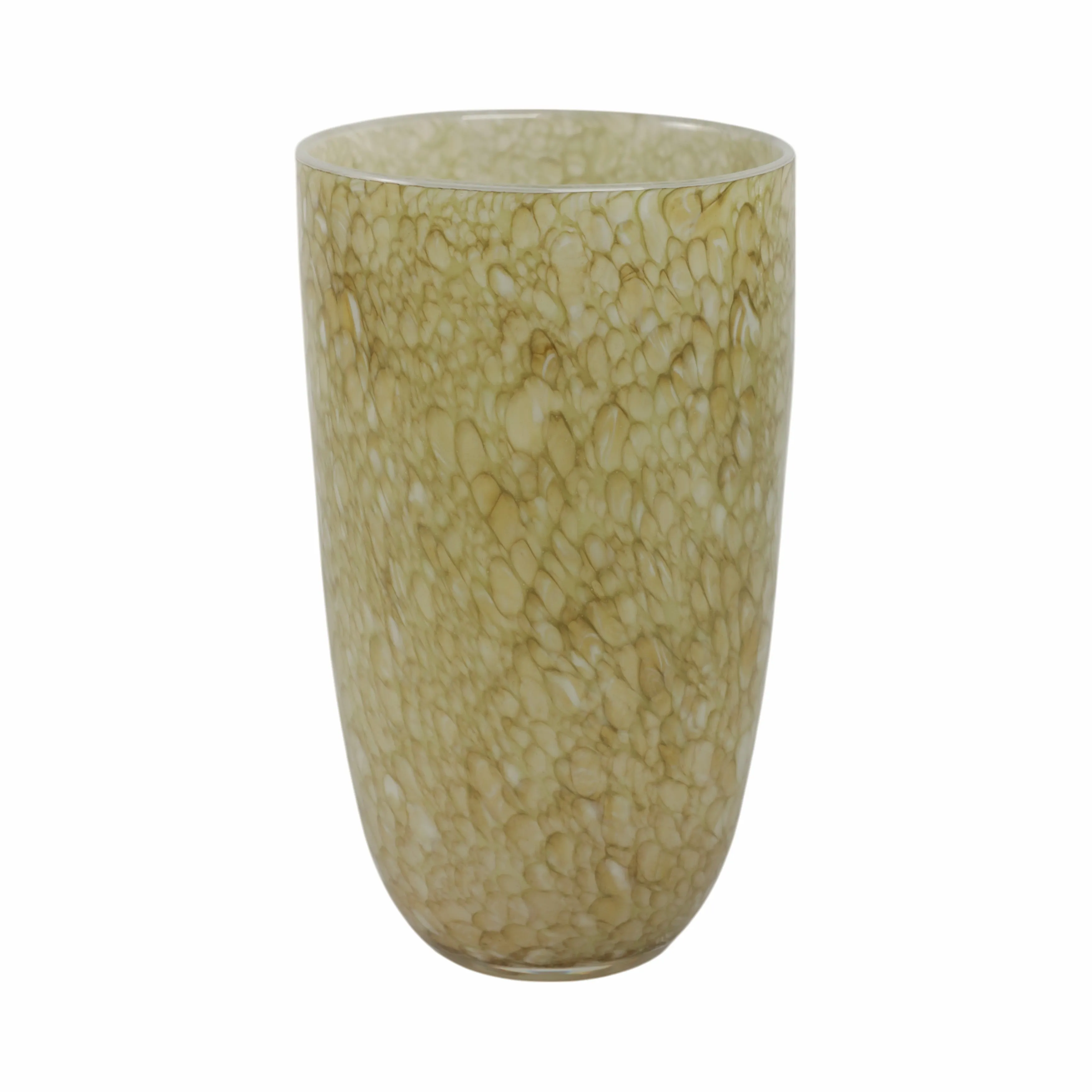 12" Addis Large Green Glass Vase