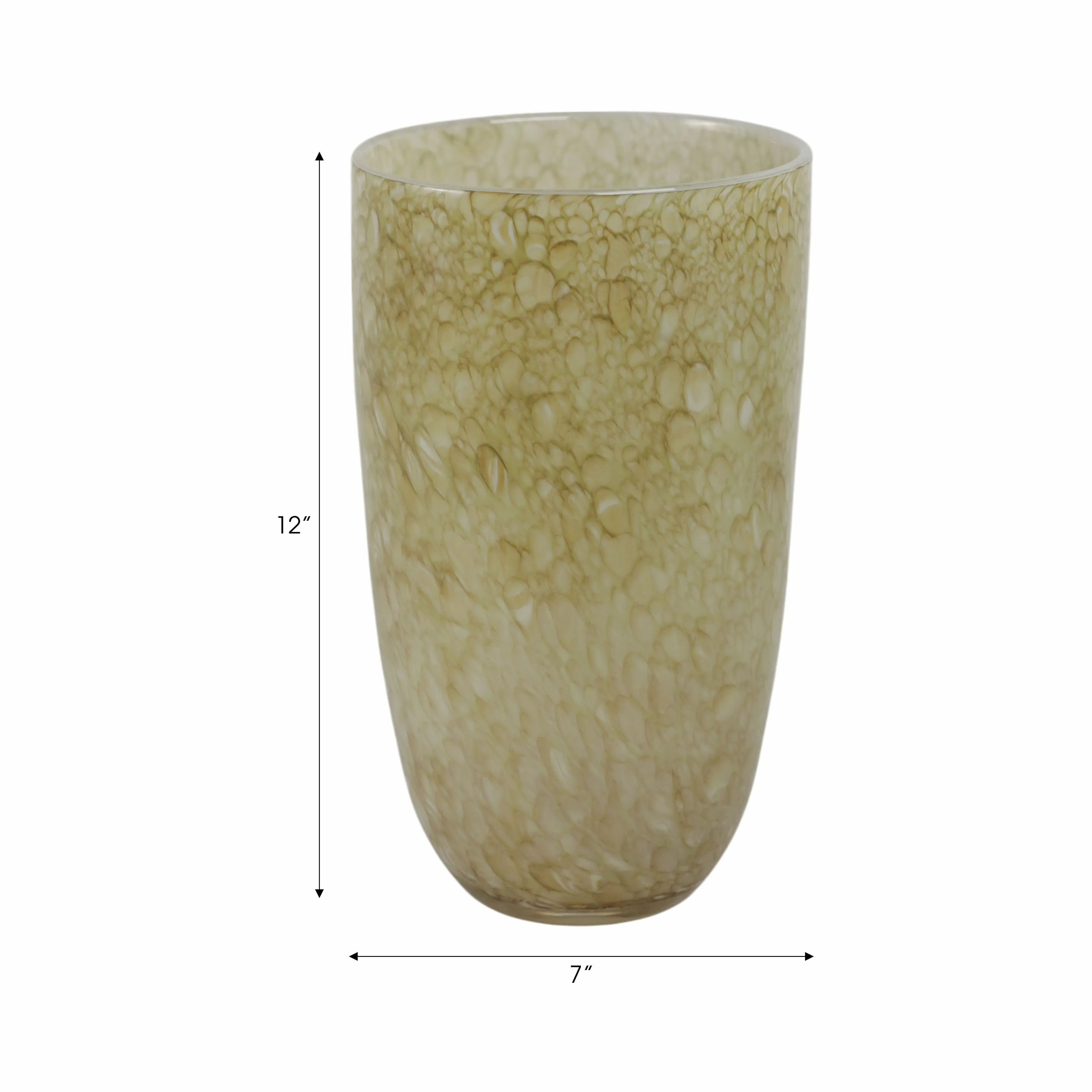 12" Addis Large Green Glass Vase