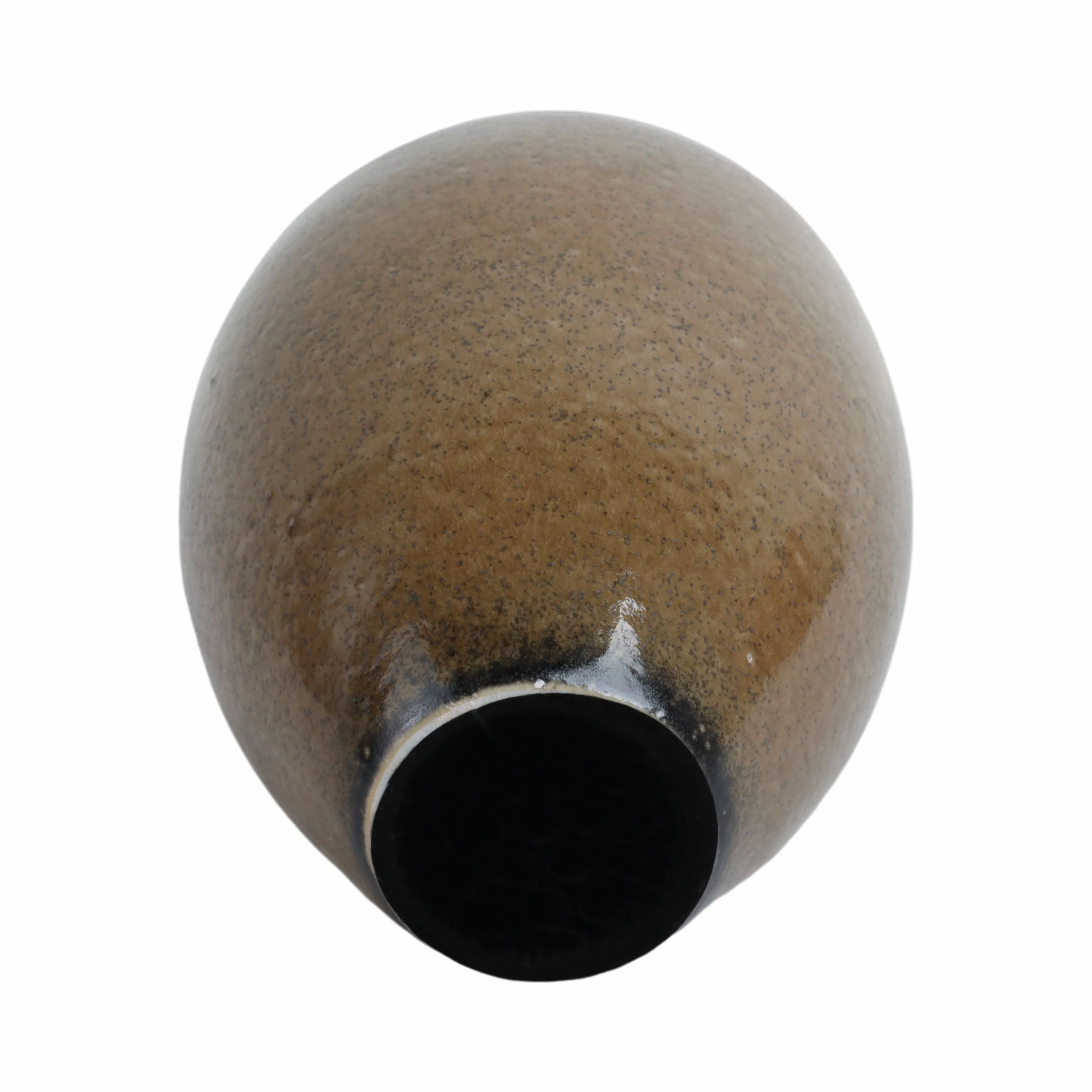 12" Callen Tall Porcelain Vase, Brown