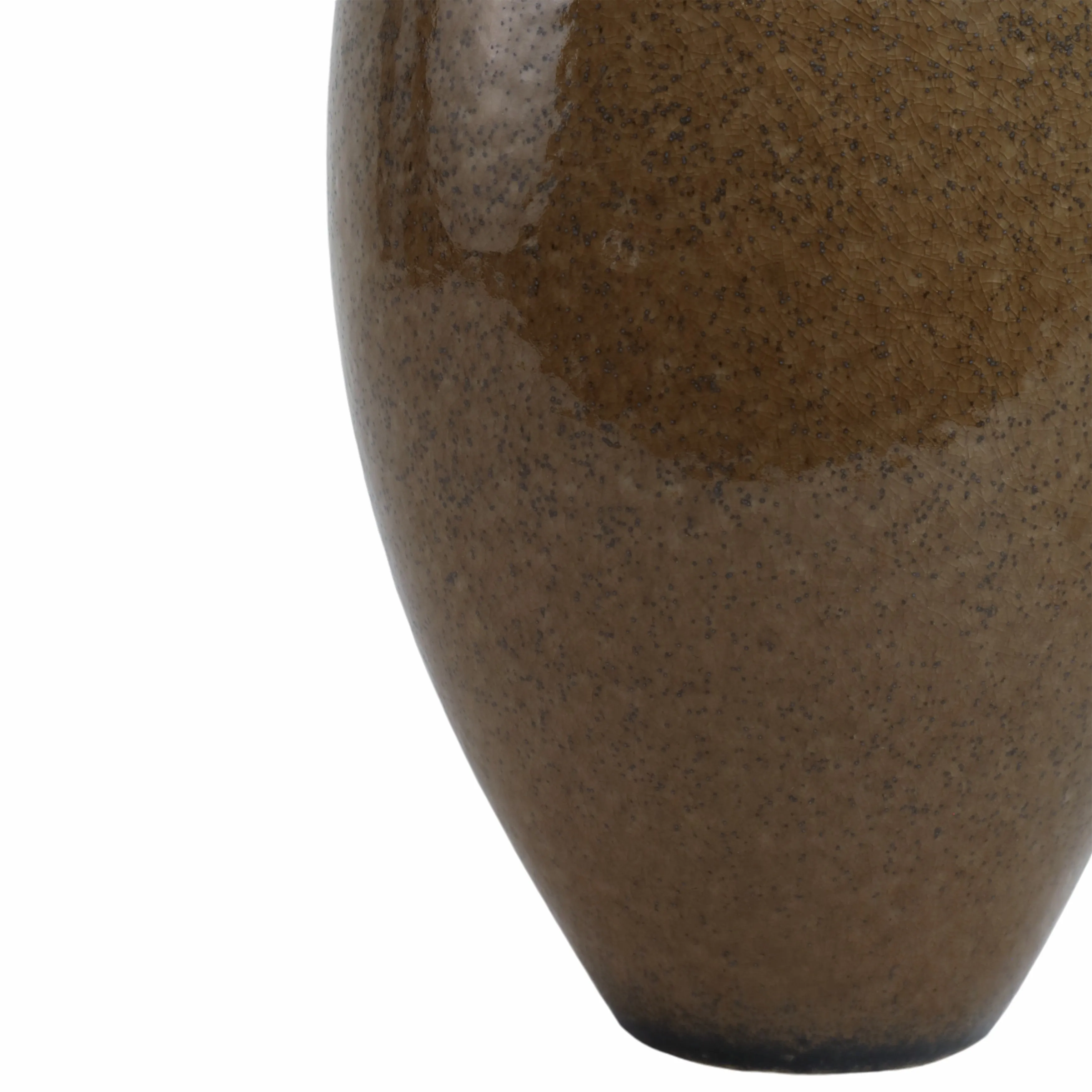 12" Callen Tall Porcelain Vase, Brown