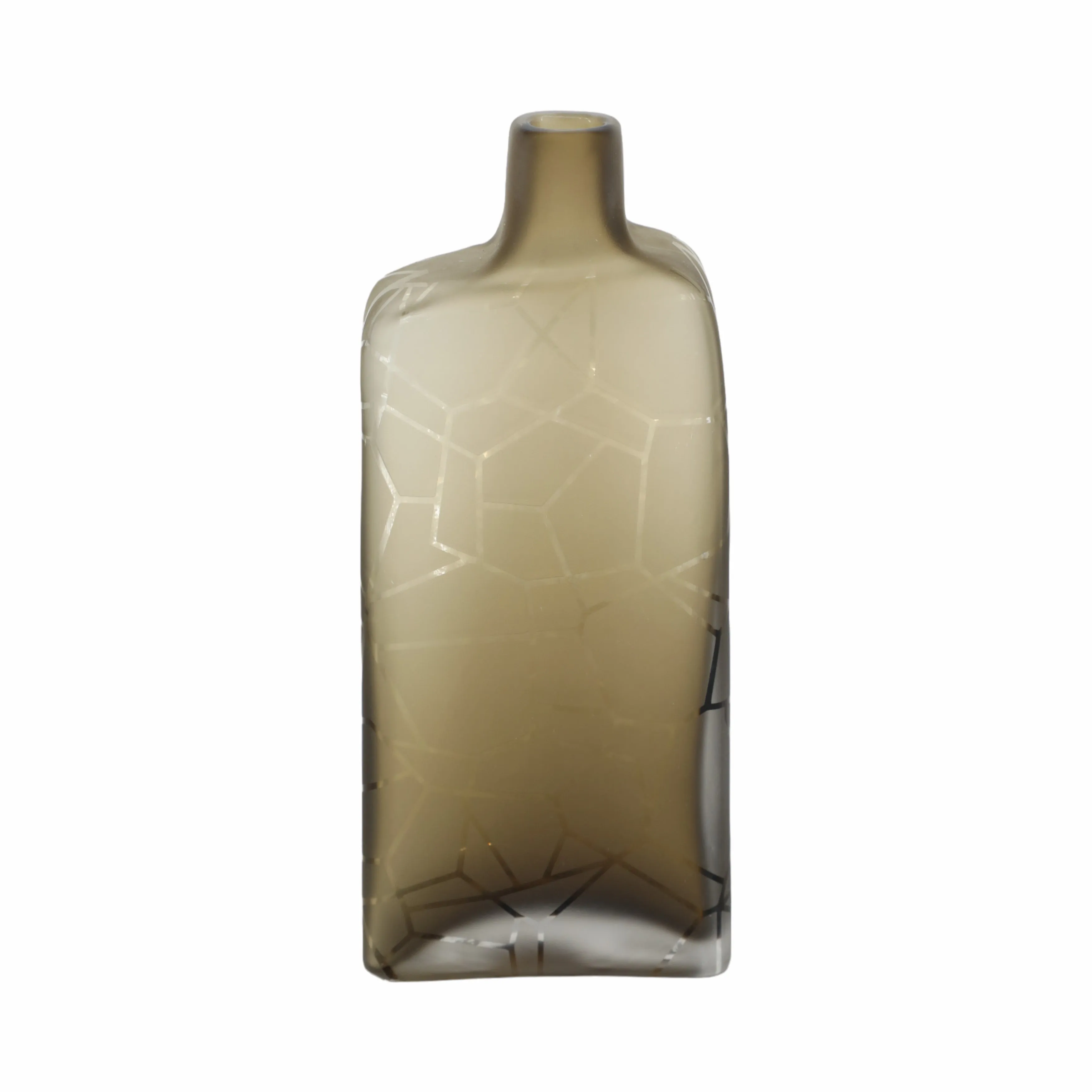 12" Kabir Small Brown Glass Vase