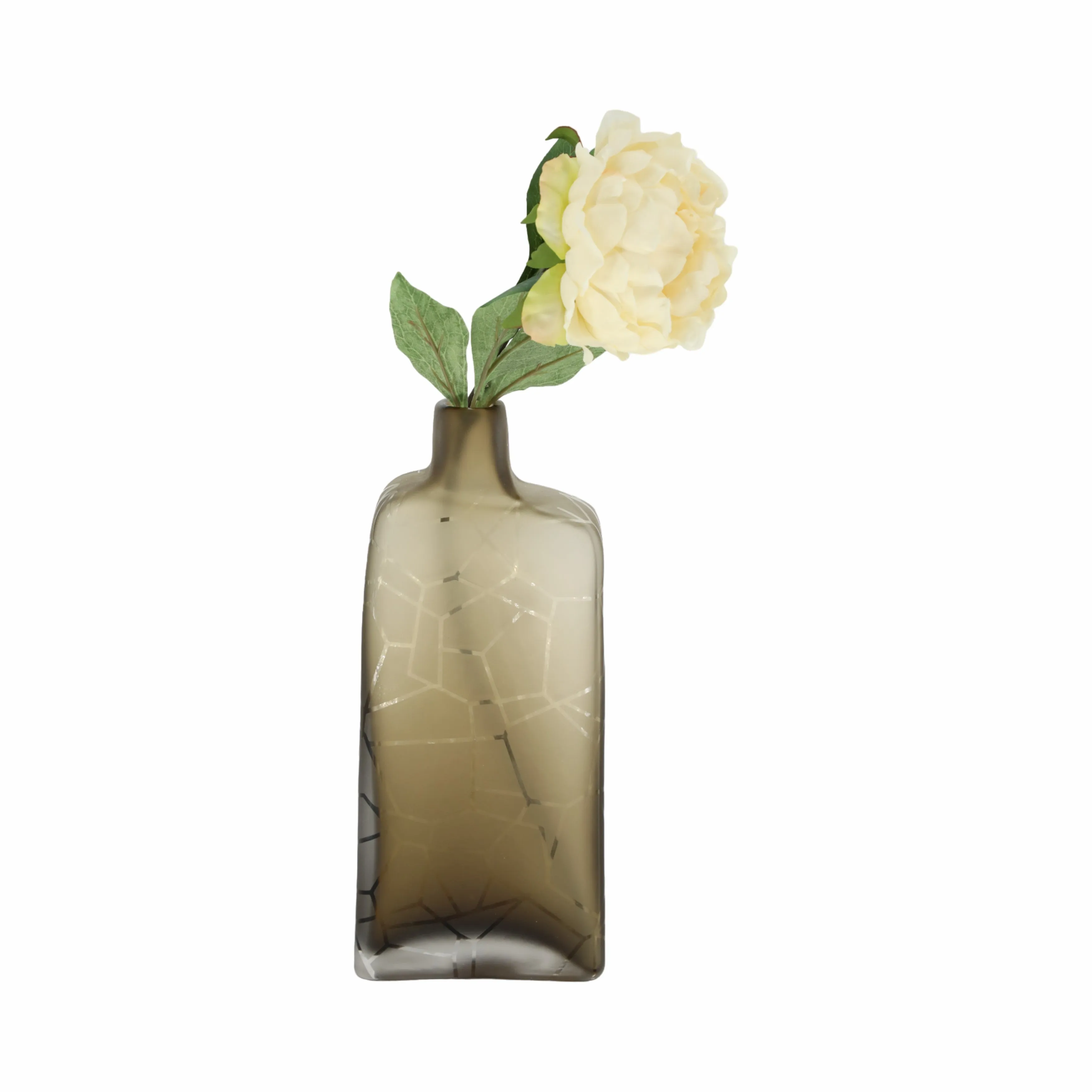 12" Kabir Small Brown Glass Vase
