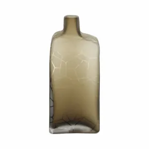 12" Kabir Small Brown Glass Vase