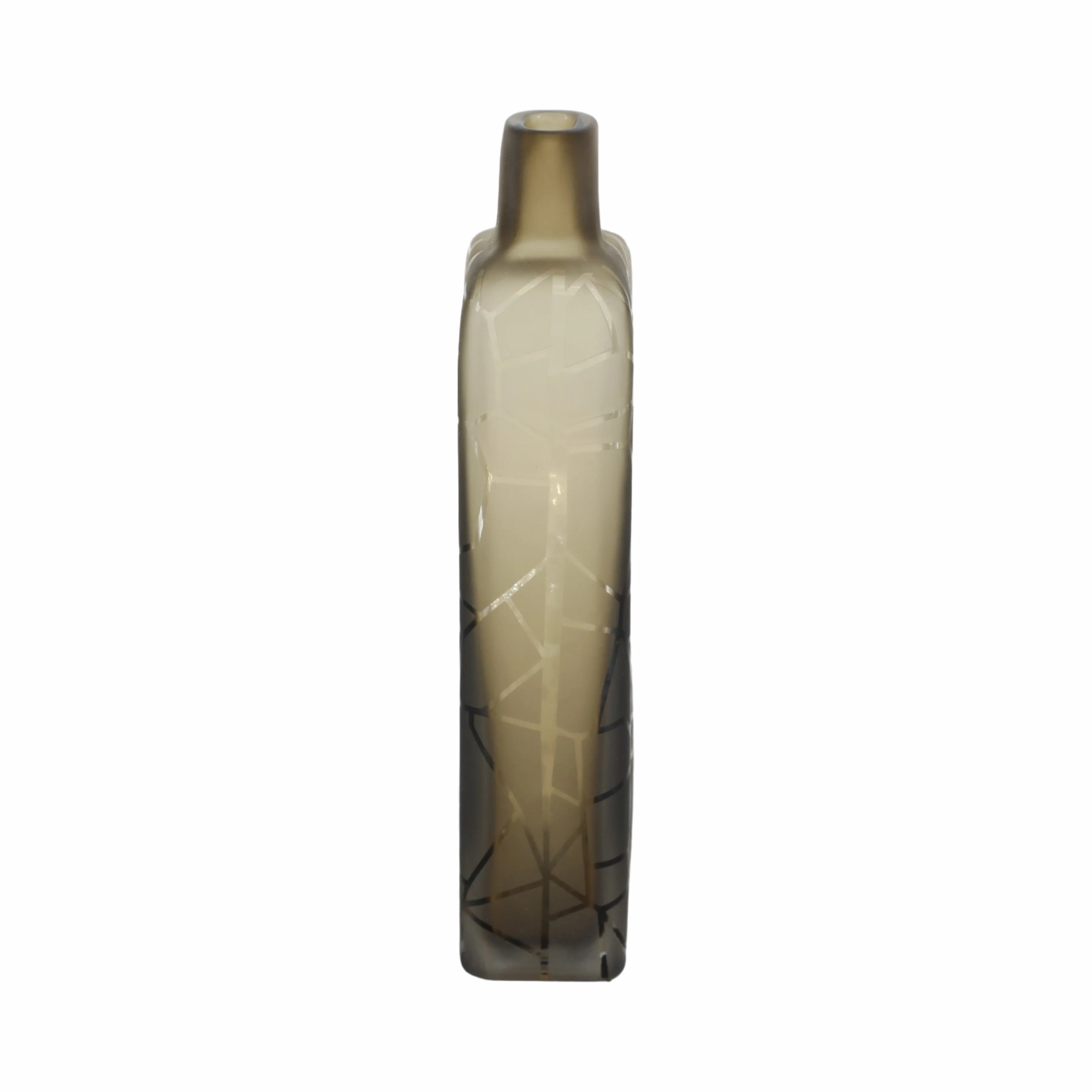 12" Kabir Small Brown Glass Vase
