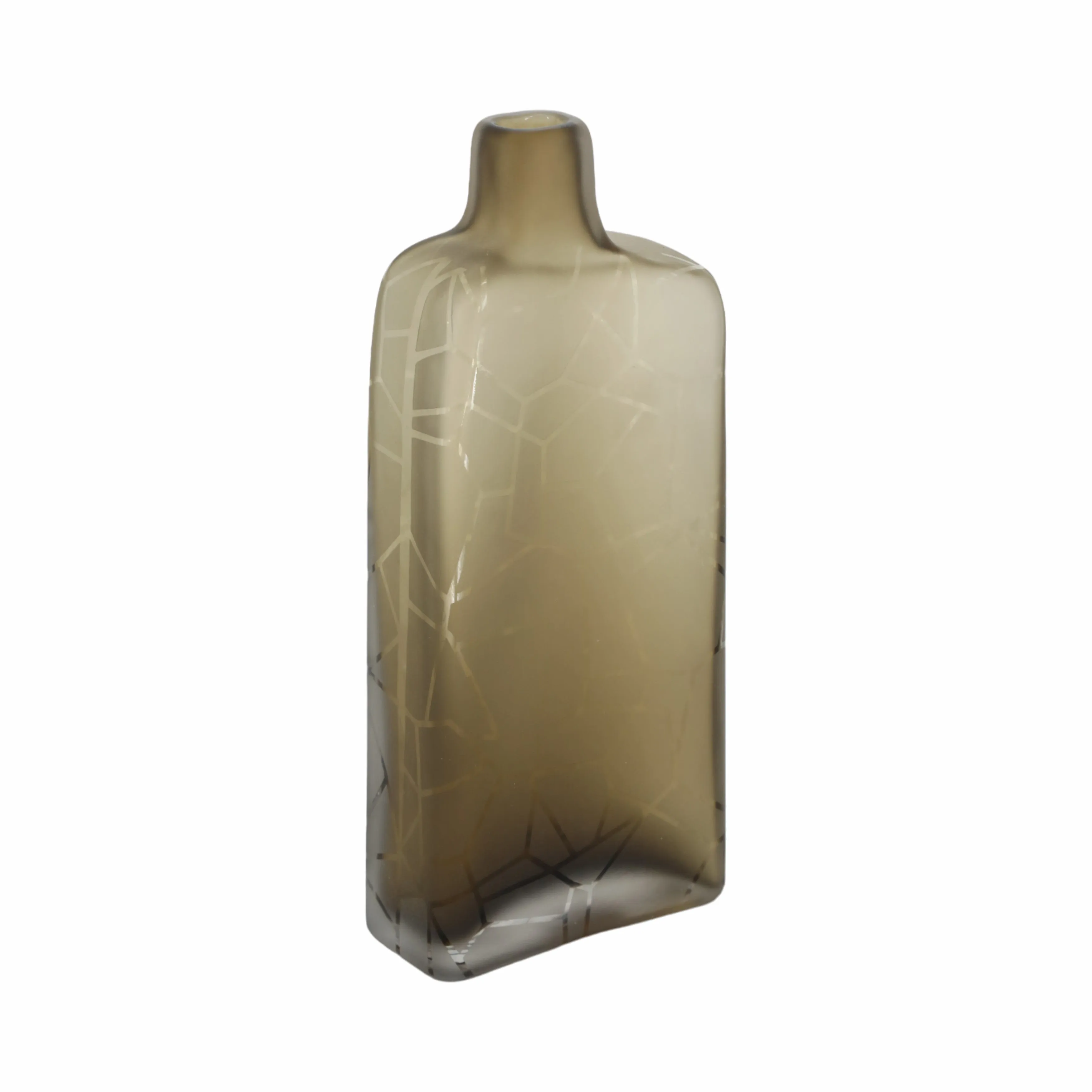 12" Kabir Small Brown Glass Vase