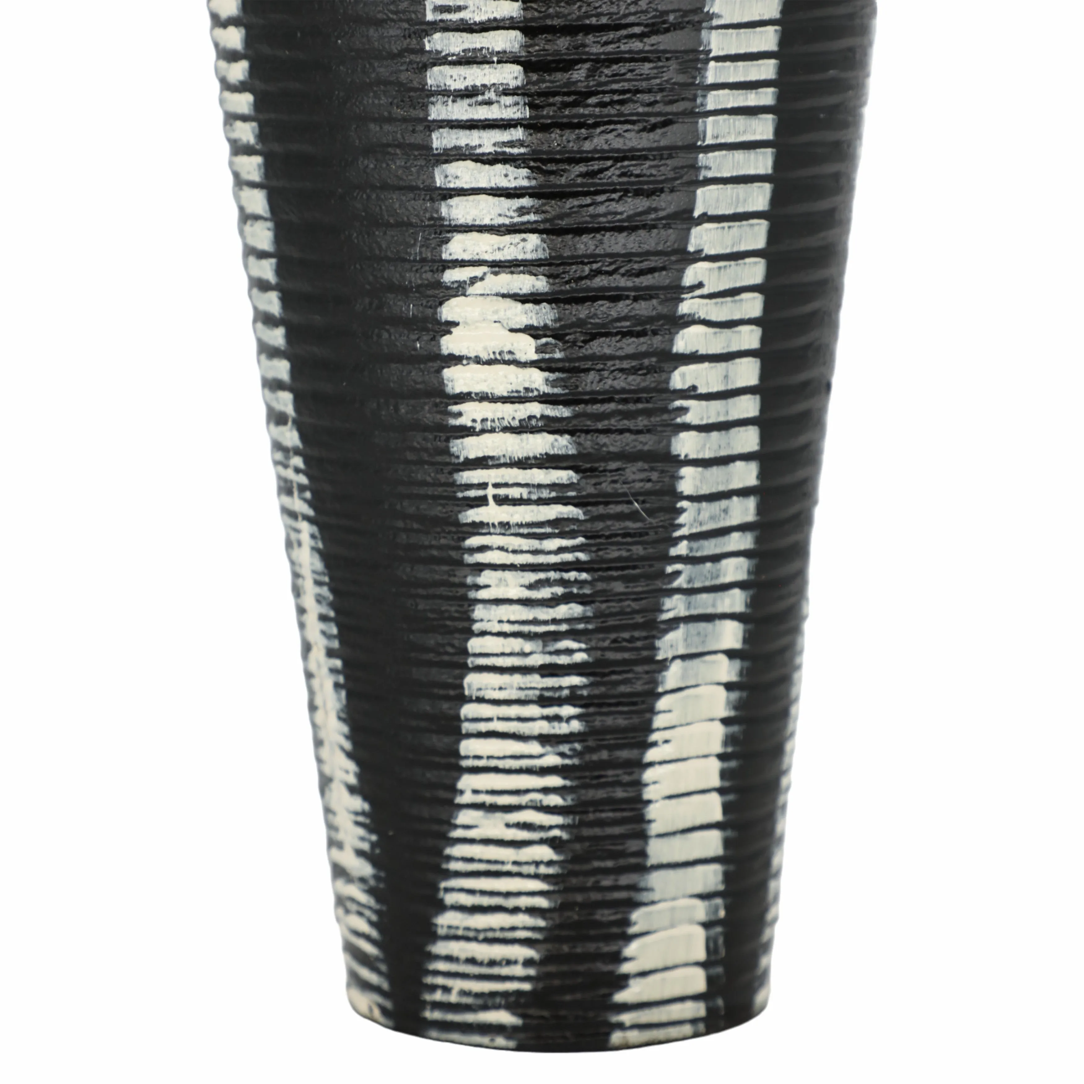 12" Percy Patterned Gray Metal Vase