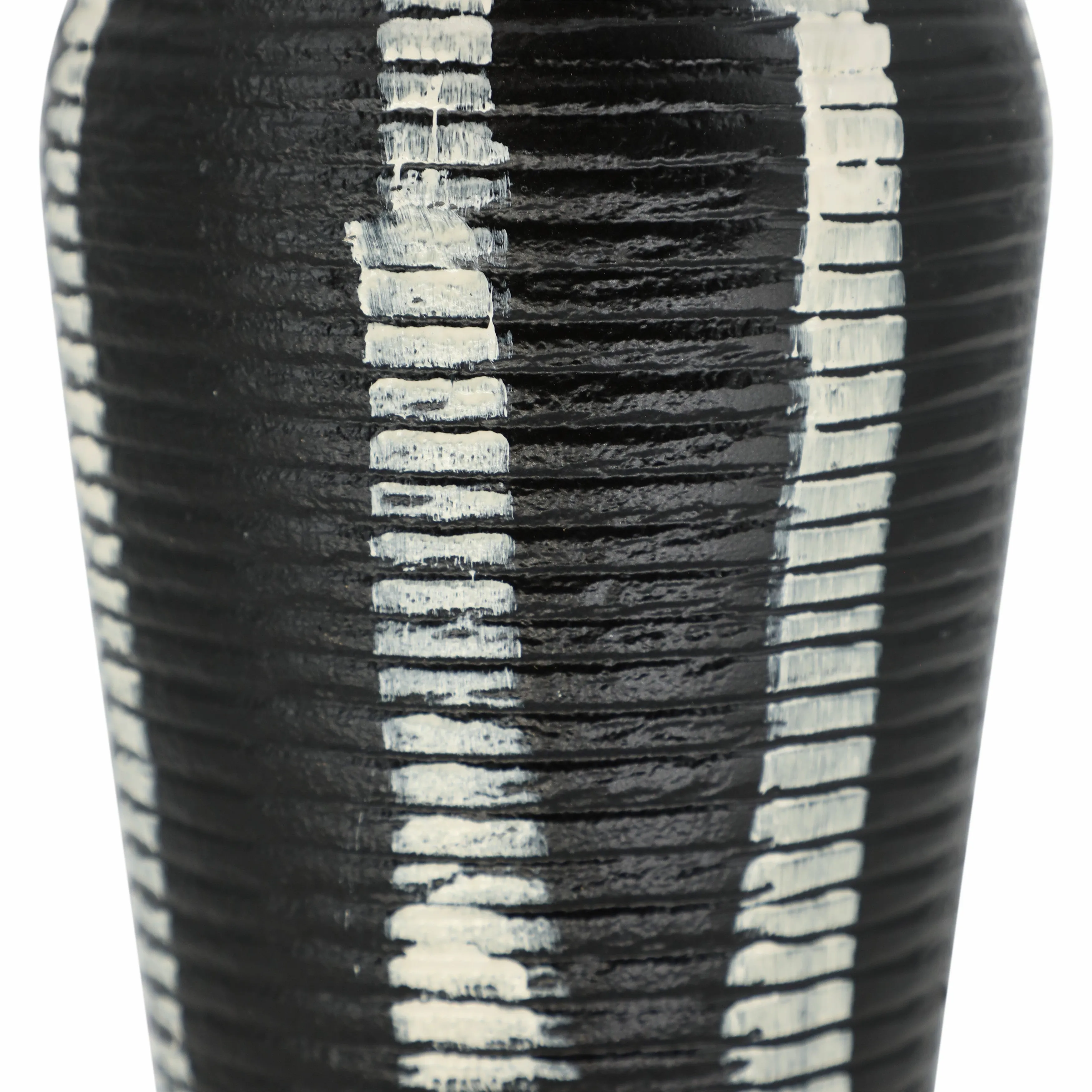 12" Percy Patterned Gray Metal Vase