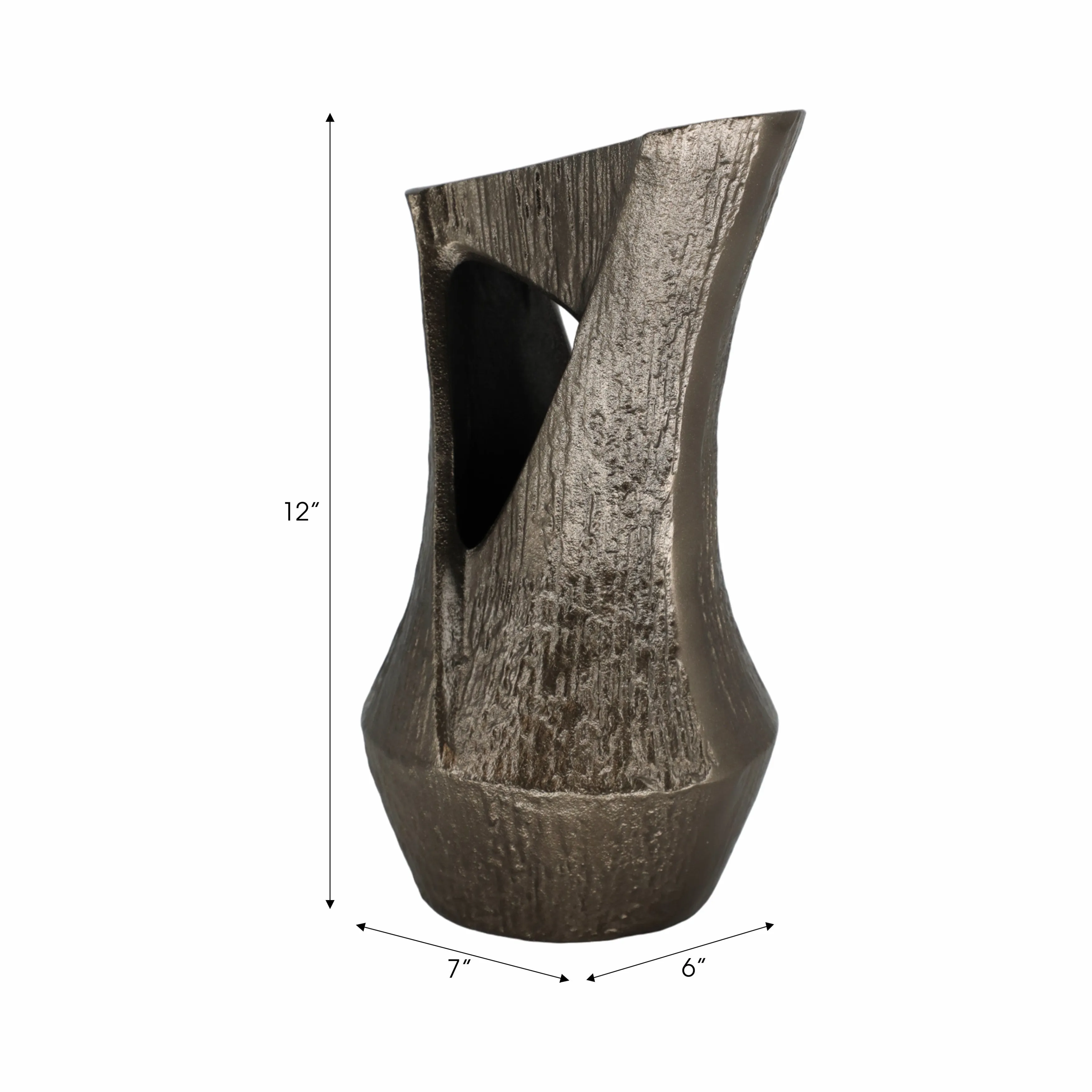 12" Seward Small Metal Vase