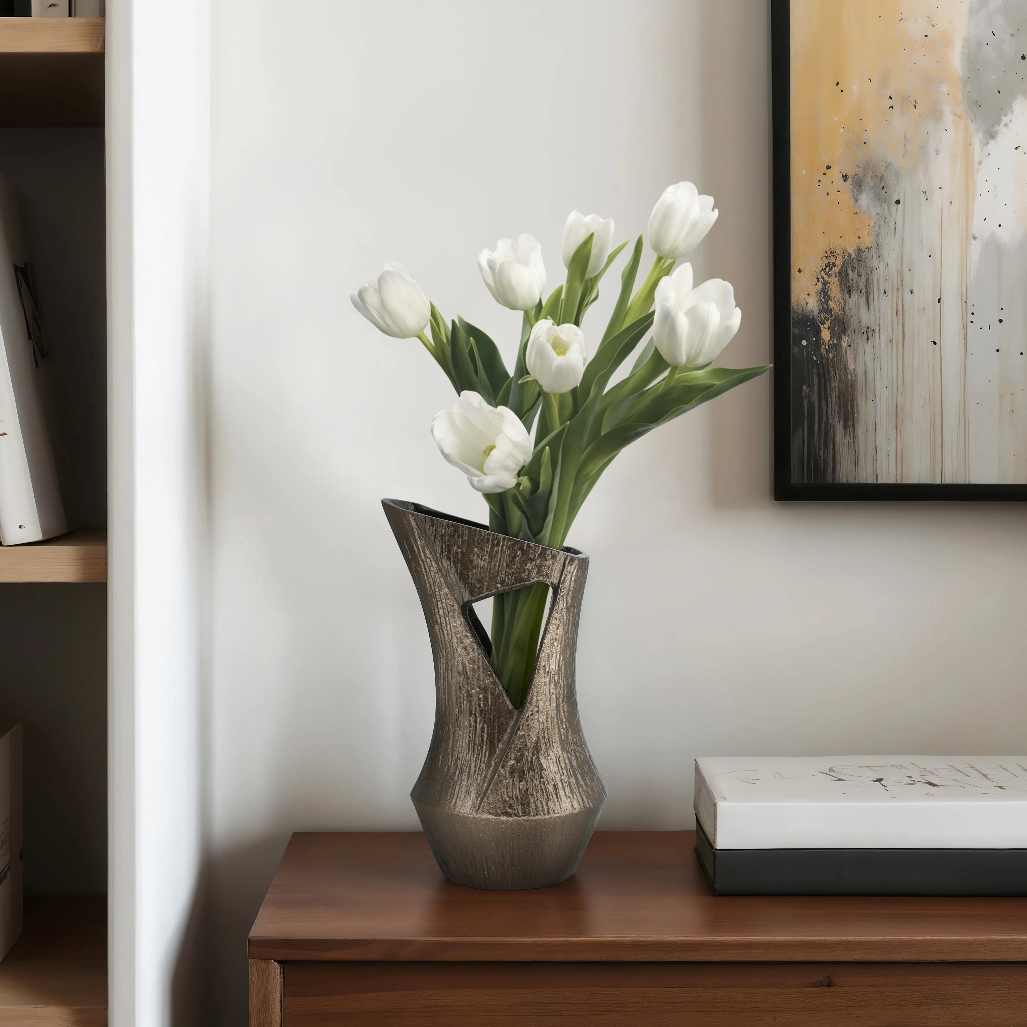 12" Seward Small Metal Vase
