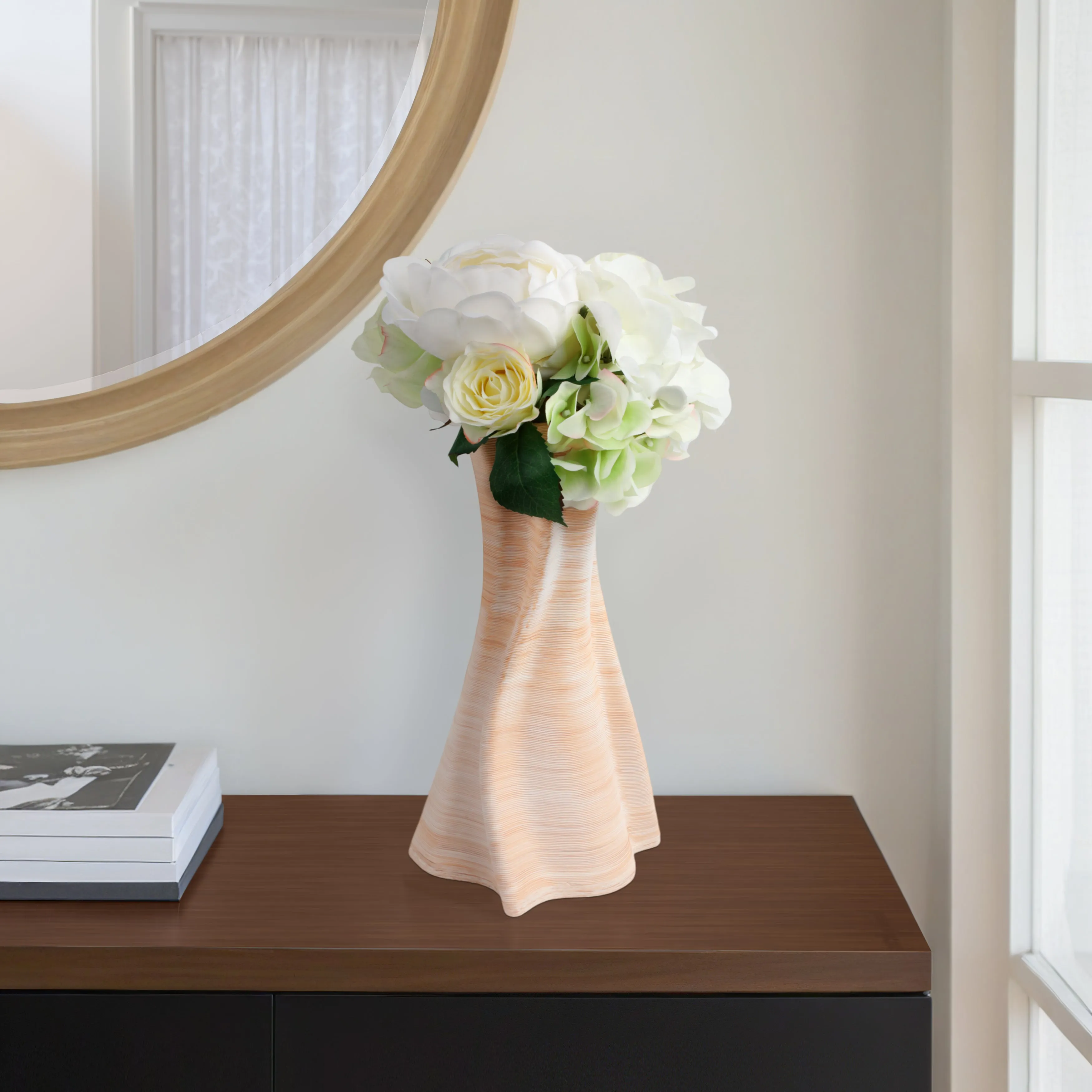 12"norissa Small 3d Printed Porcelain Vase, Multi