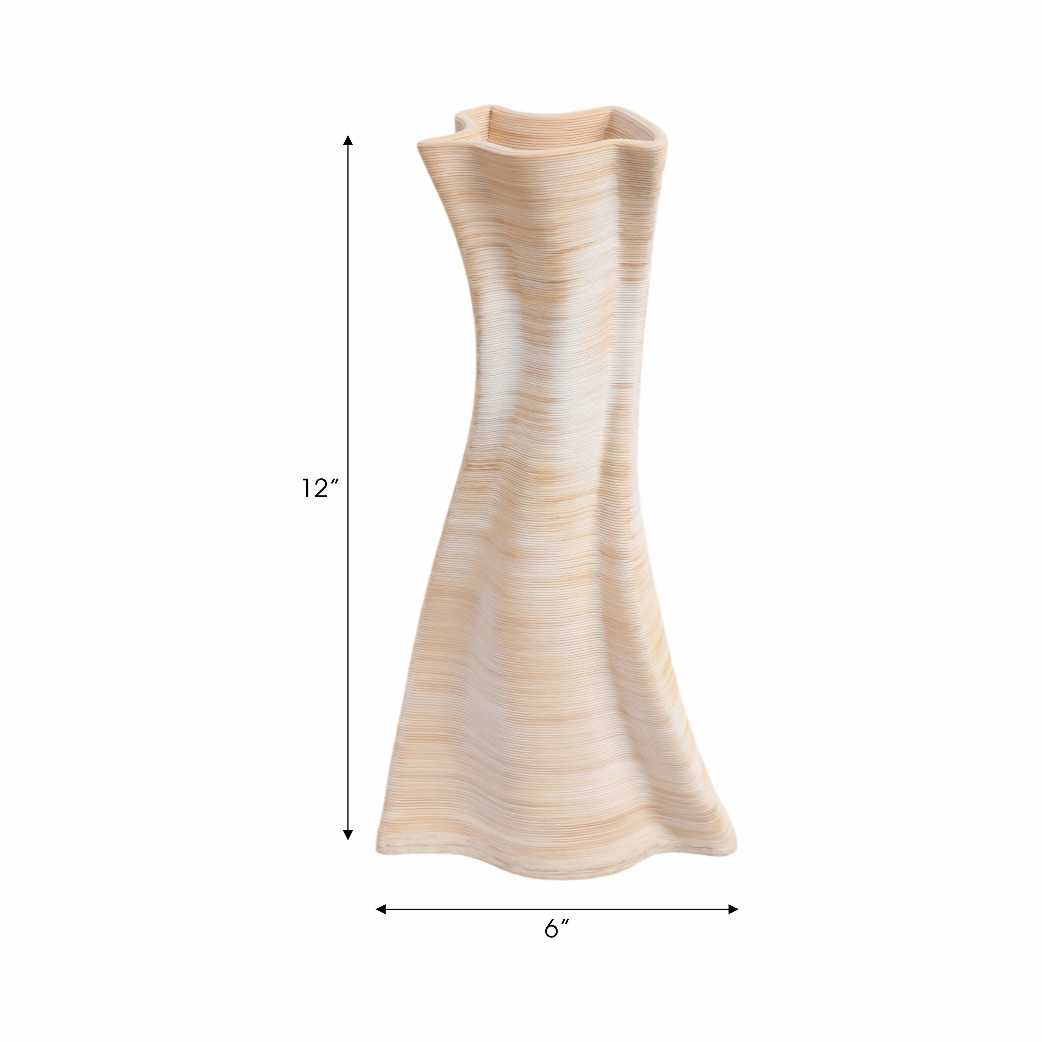 12"norissa Small 3d Printed Porcelain Vase, Multi