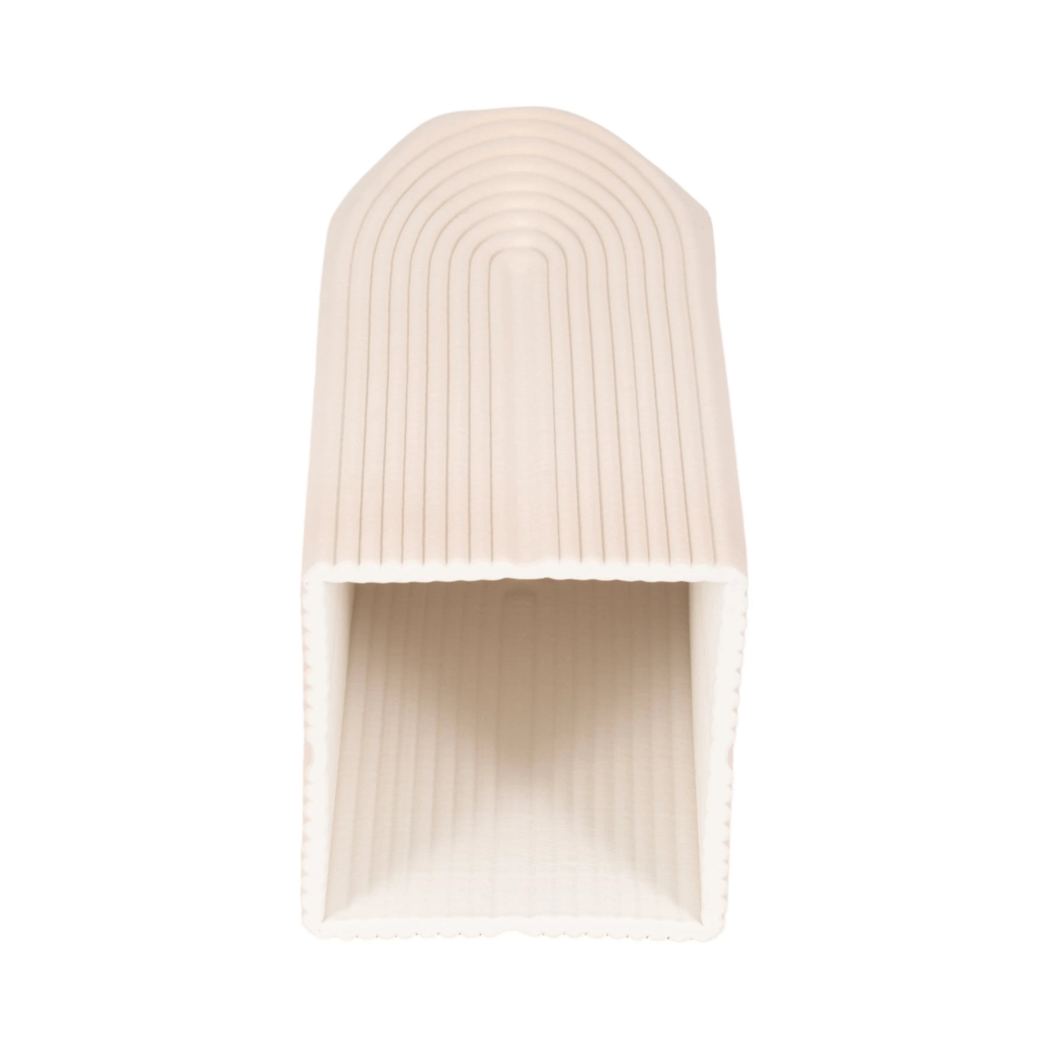 13" CORSICA 3D PRINTED VASE, ROSE SMOKE