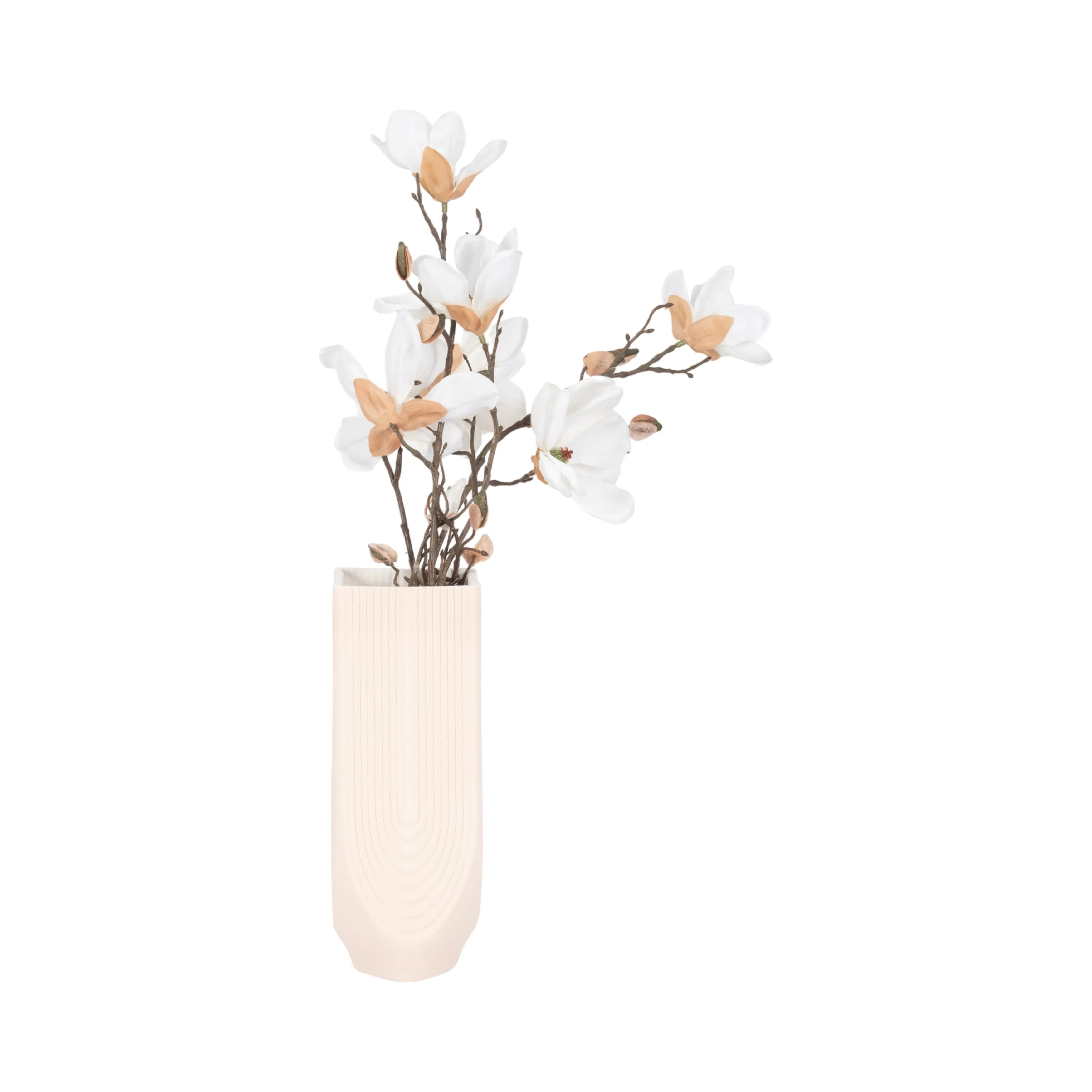 13" CORSICA 3D PRINTED VASE, ROSE SMOKE