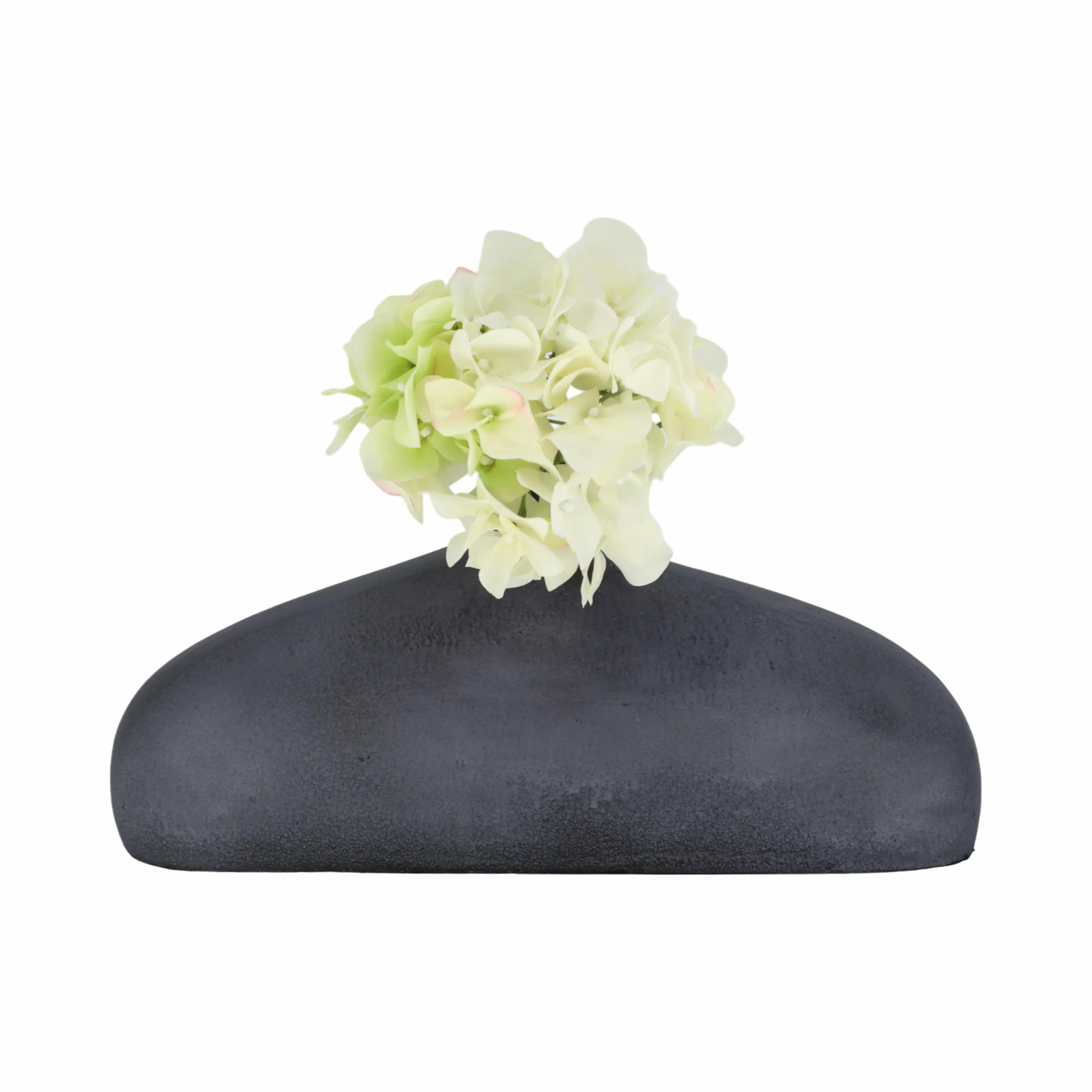 13" MAUER SLEEK METAL GRAY VASE