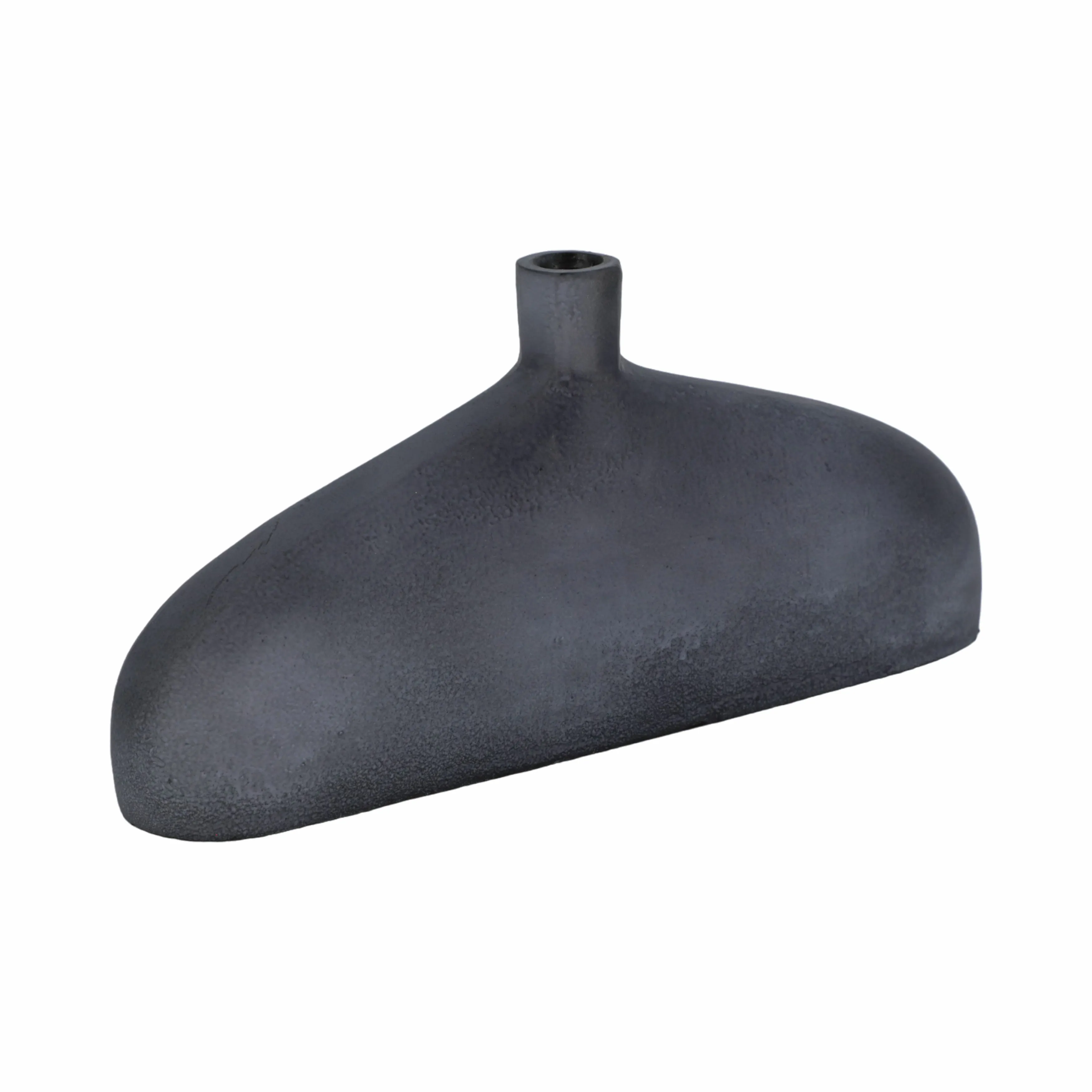 13" MAUER SLEEK METAL GRAY VASE