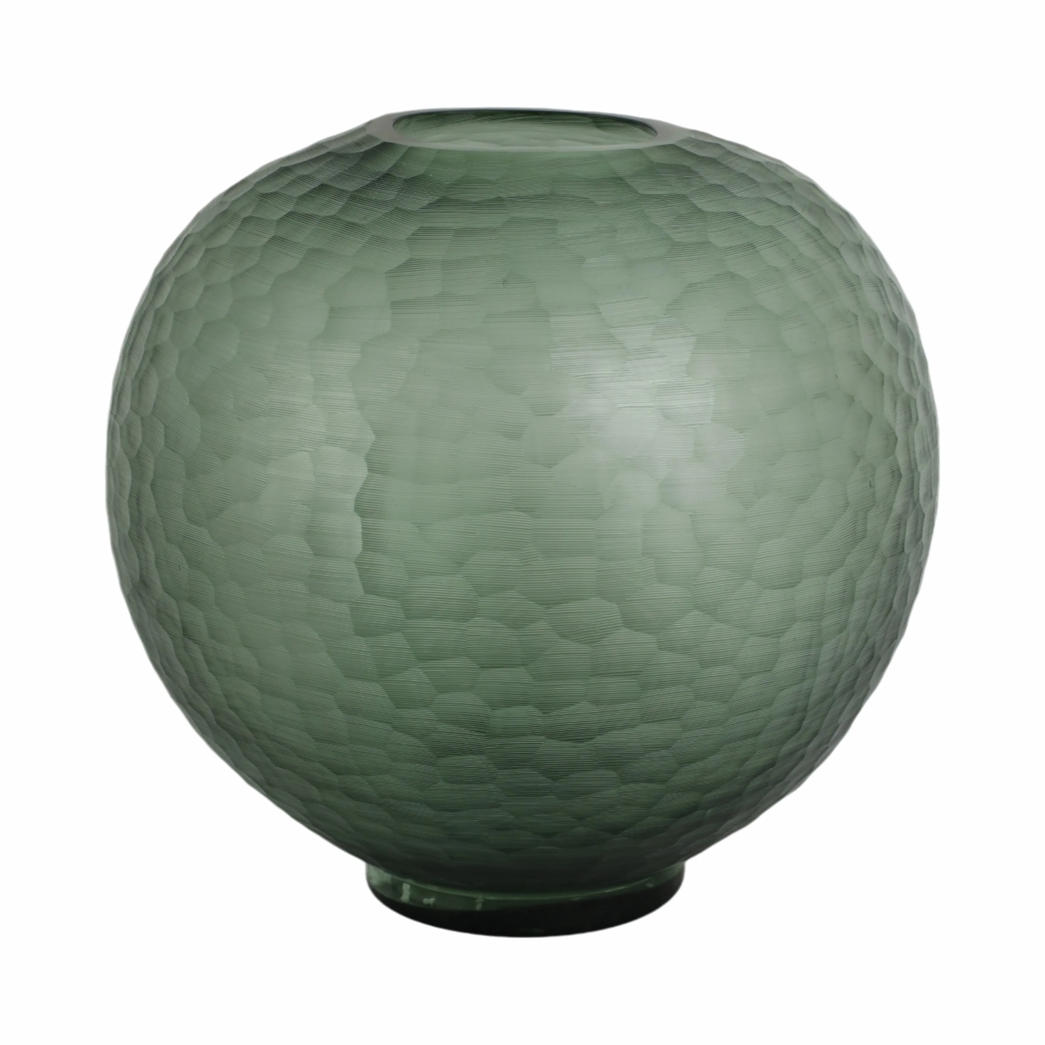 14" Bastia Large Green Glass Vase