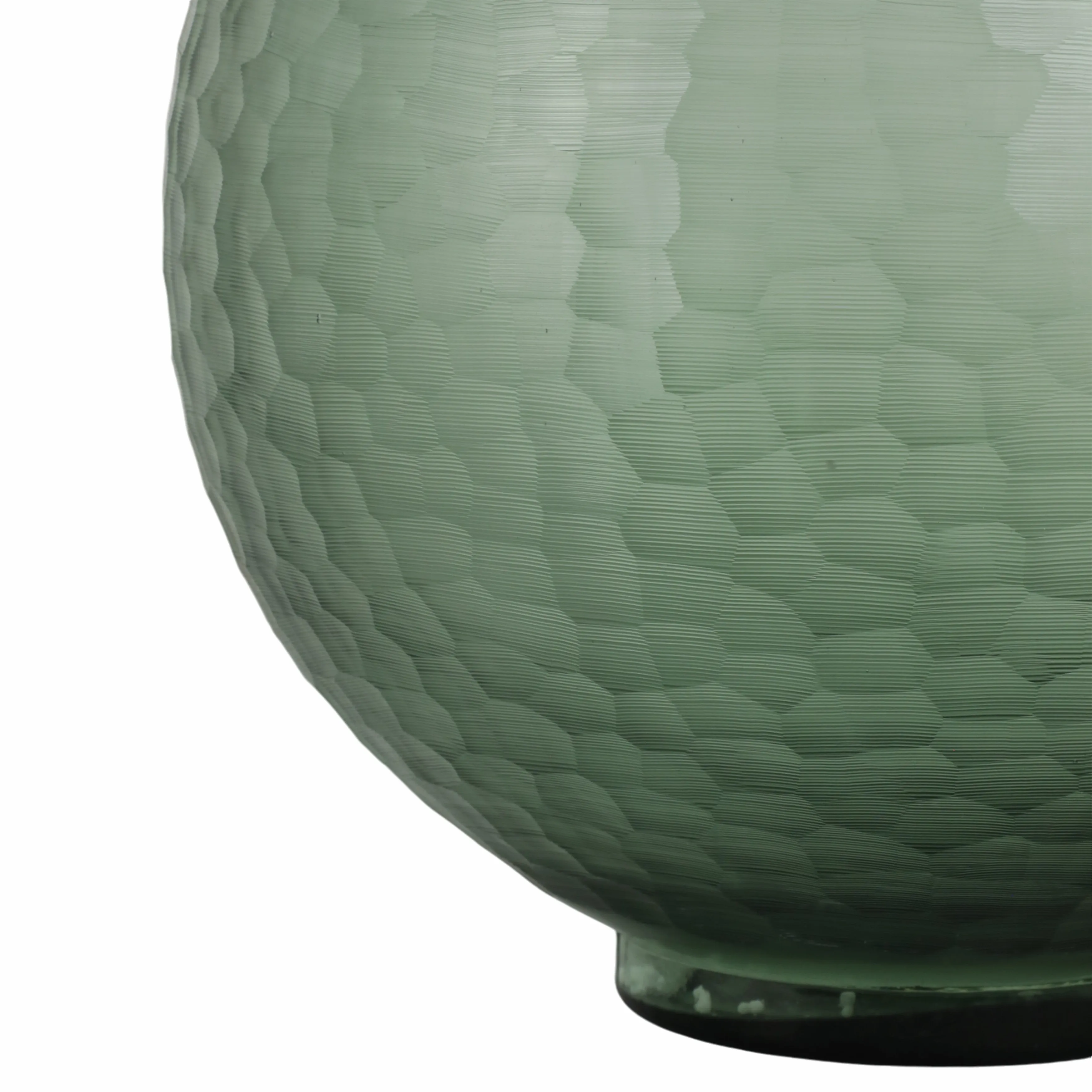 14" Bastia Large Green Glass Vase