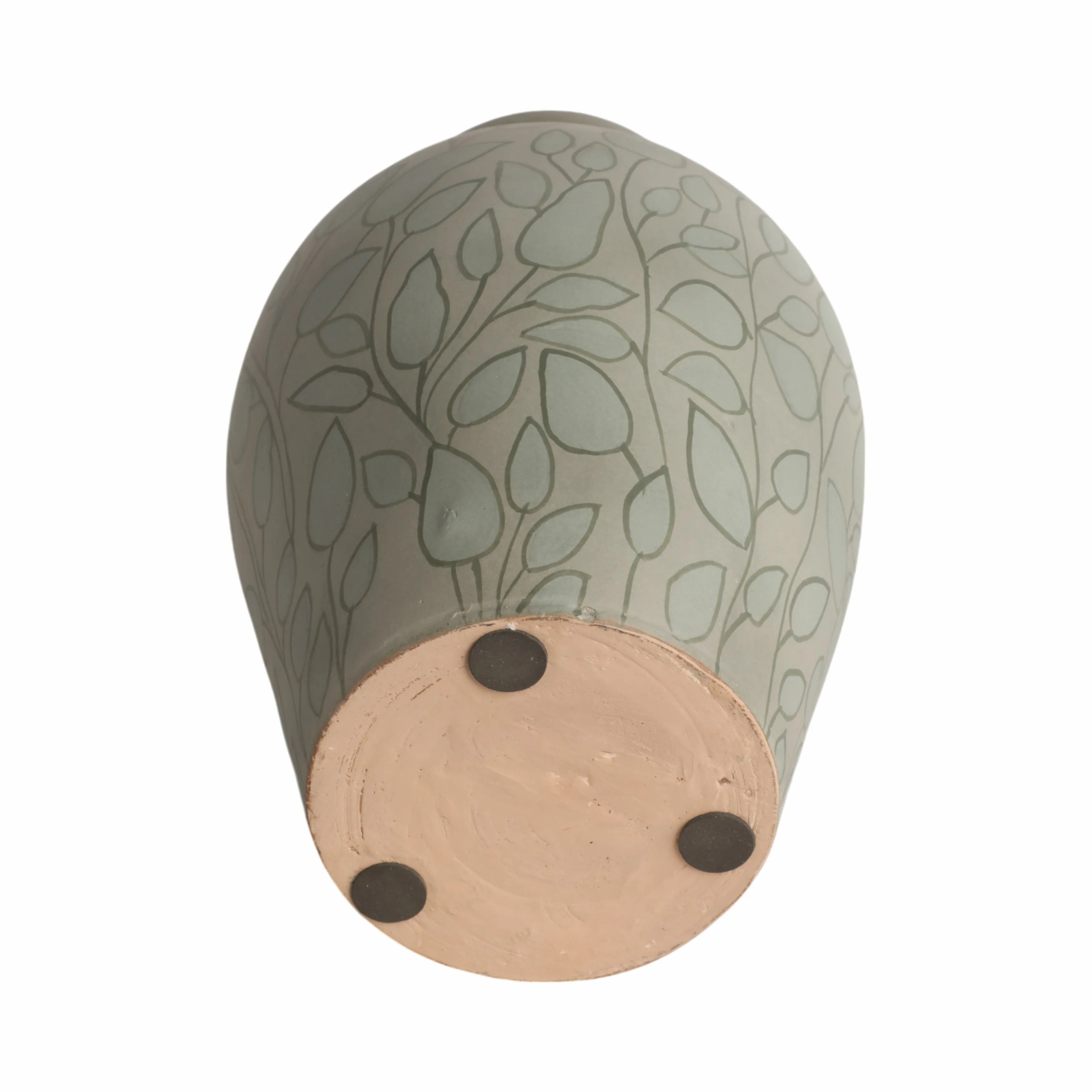 14" Macaire Small Green Vase