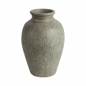 14" Macaire Small Green Vase