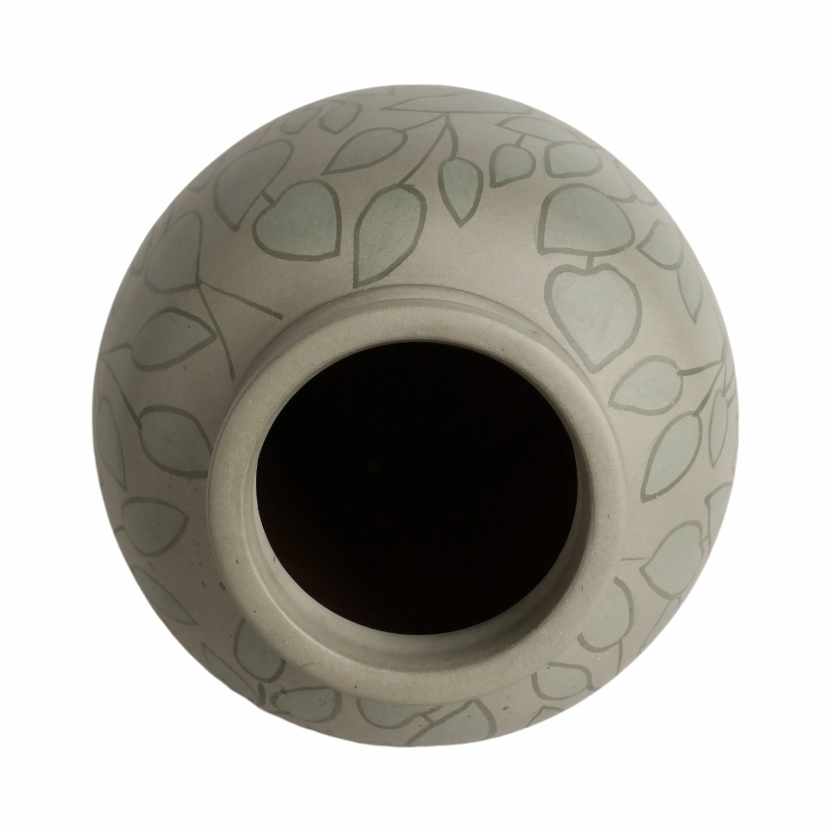 14" Macaire Small Green Vase
