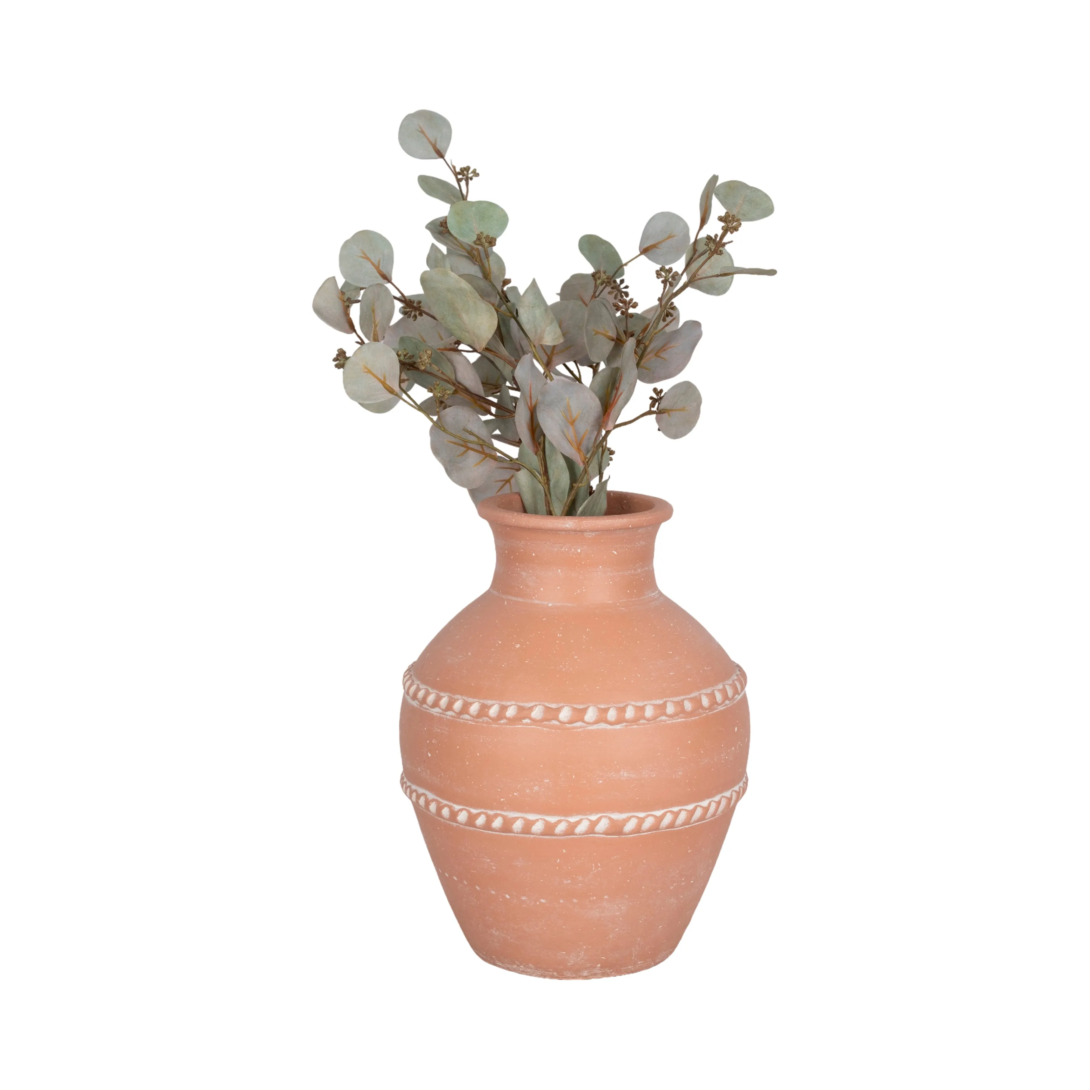 14" Traditional Terracotta Vase, Terracotta