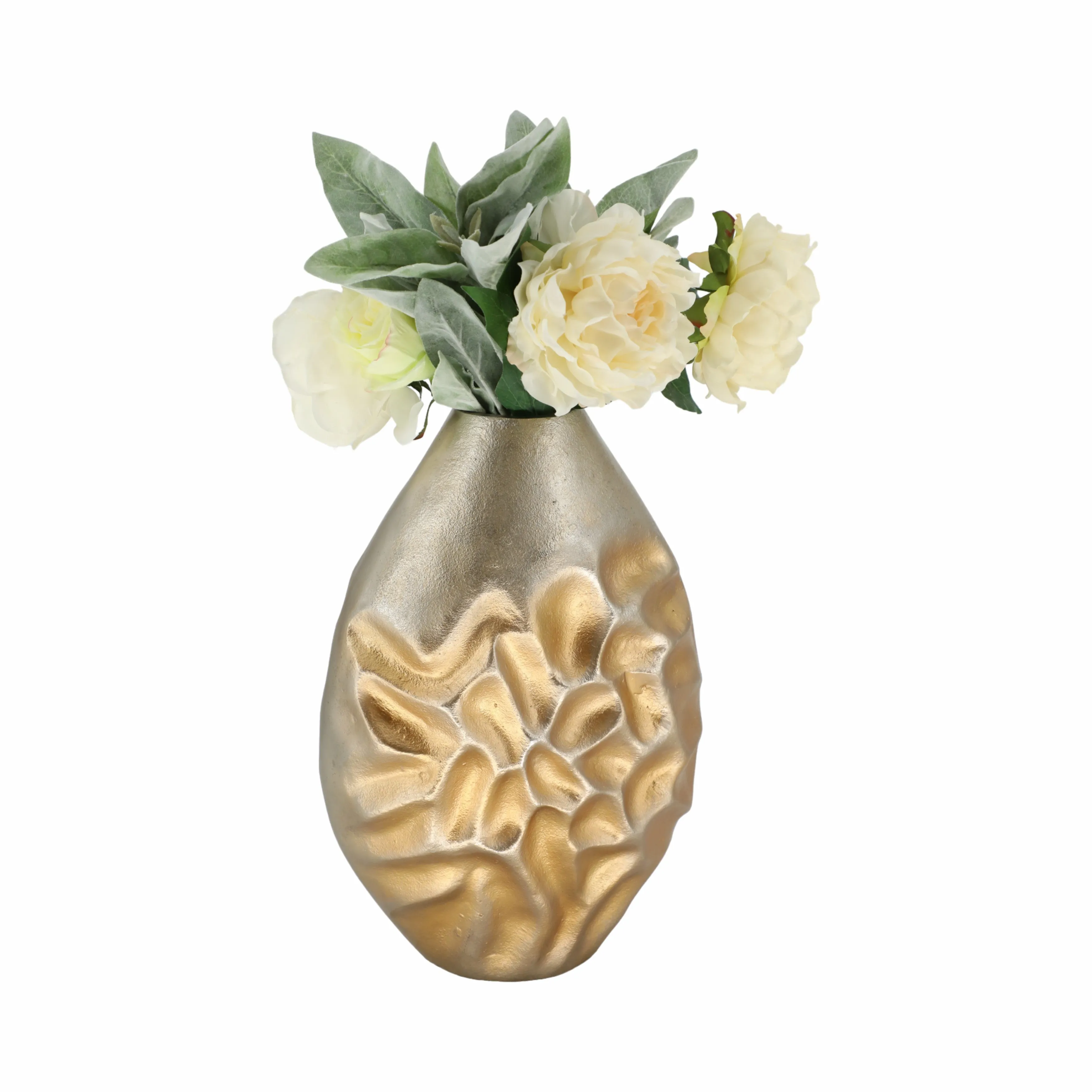 15" Cartwright Hammered Gold Vase