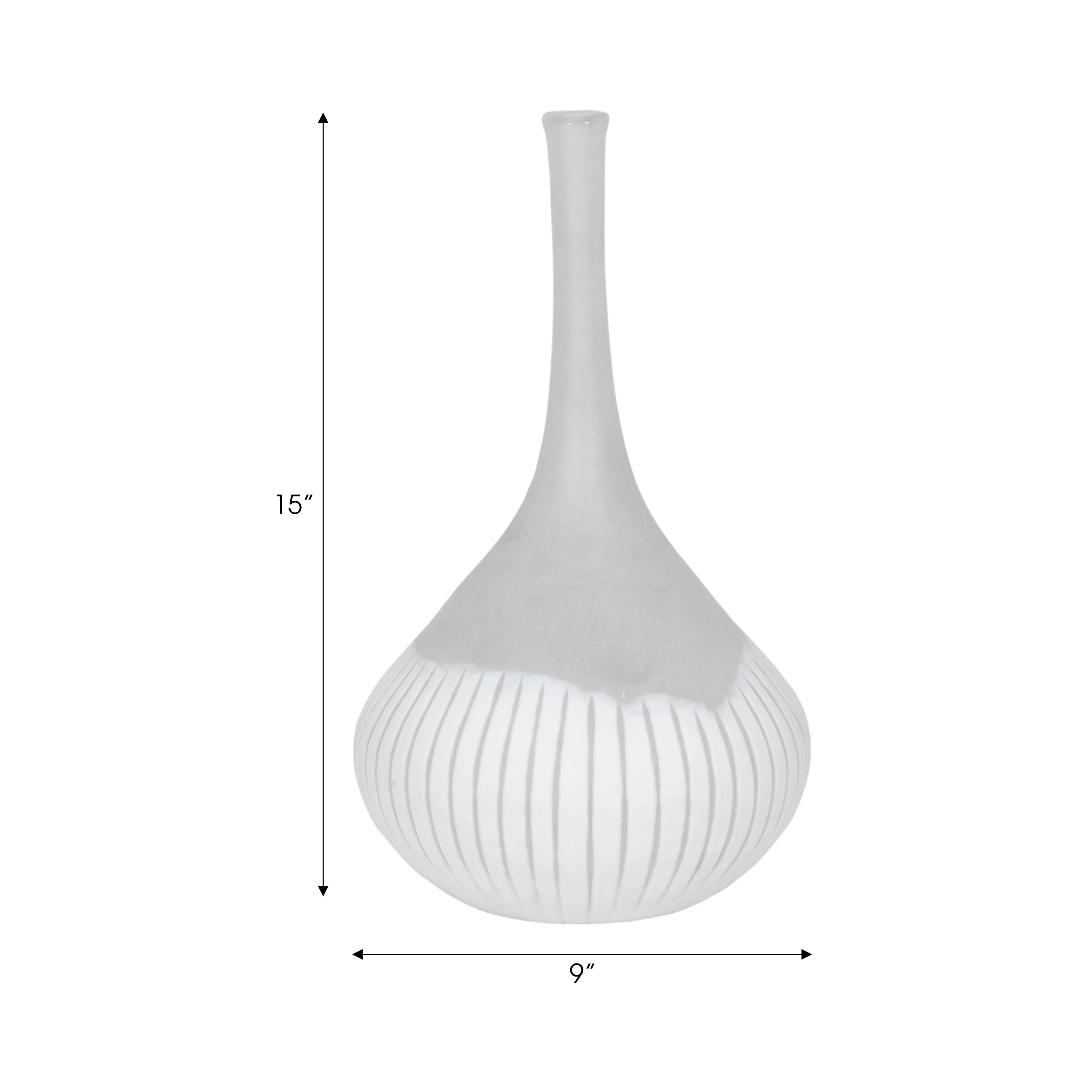 15" DULCET SMALL GLASS BOTTLE