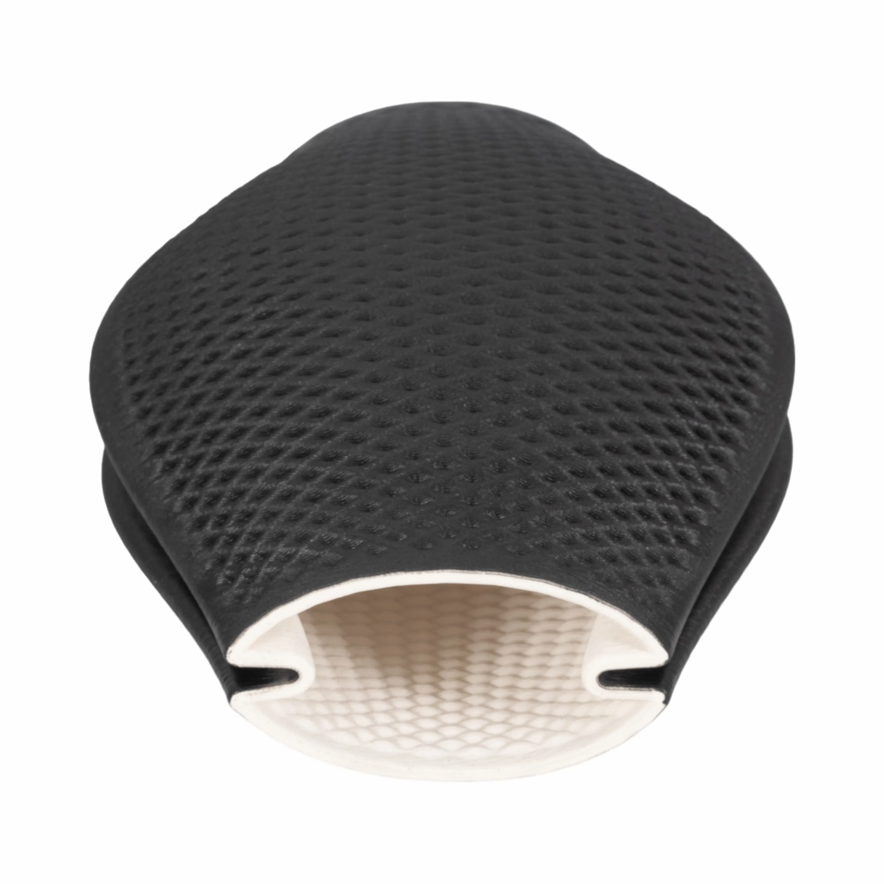 15" FERNANDO 3D PRINTED VASE, BLACK