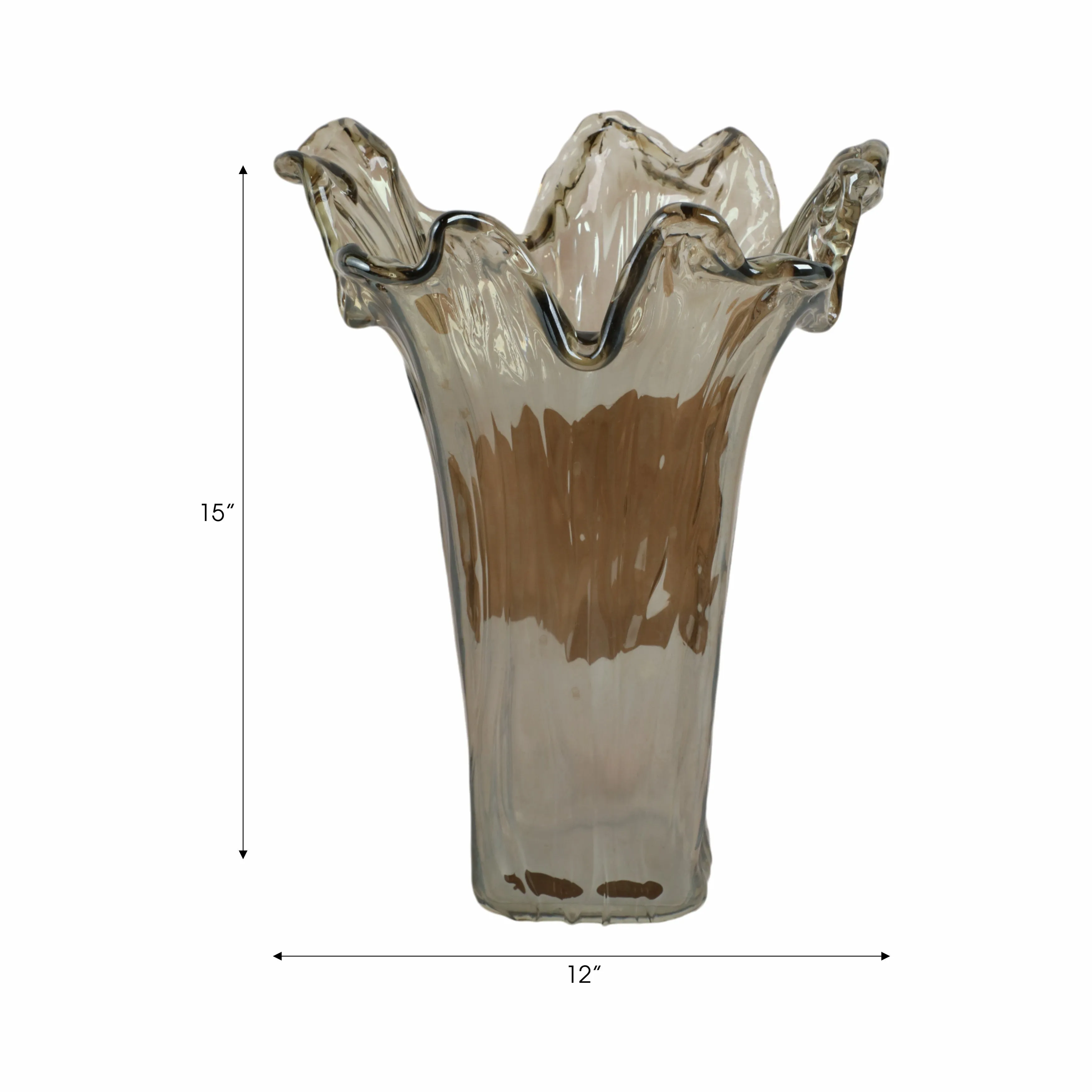 15" Fiastra Tall Italian Art Glass Vase