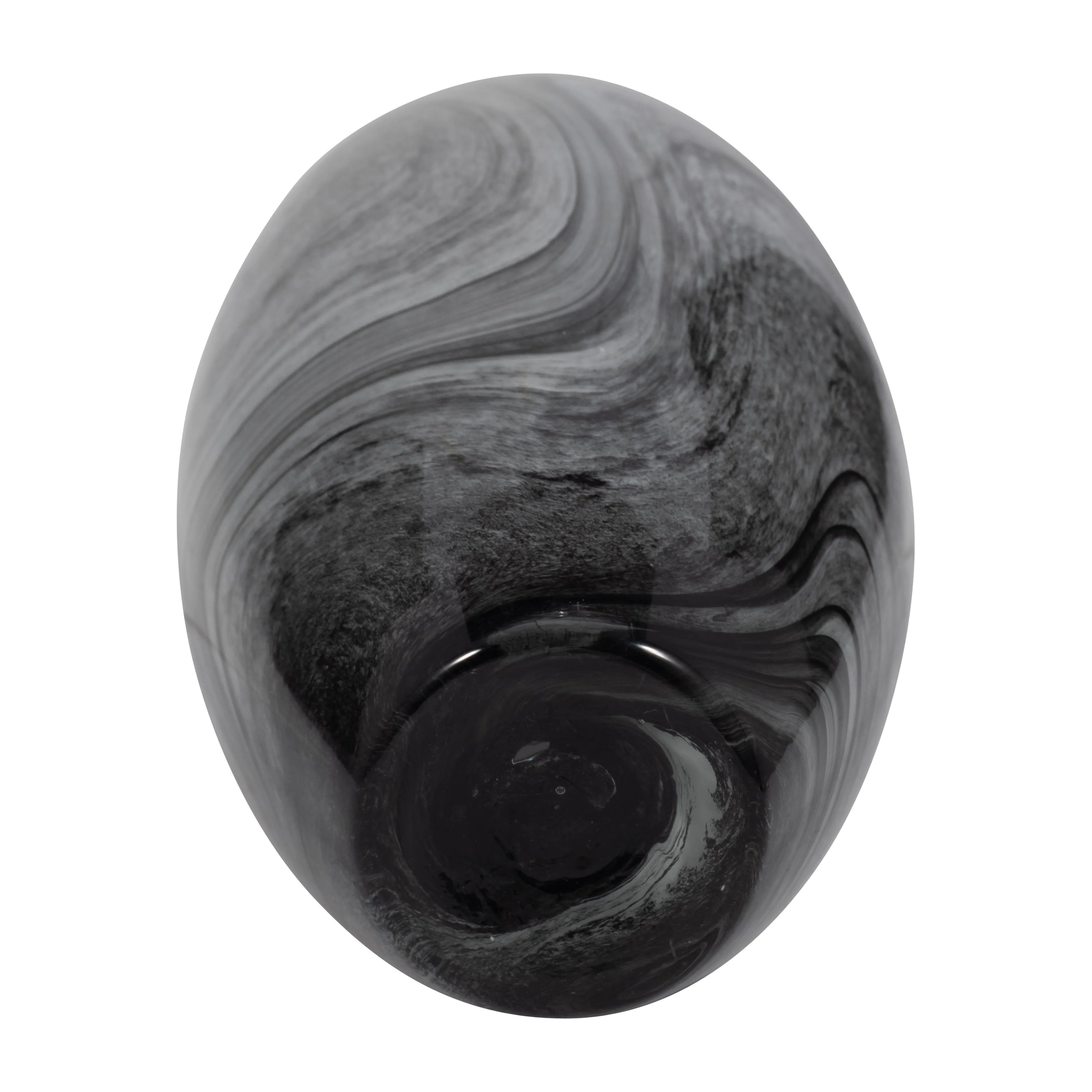 15" KATRINA GRAY SWIRL MEDIUM GLASS VASE