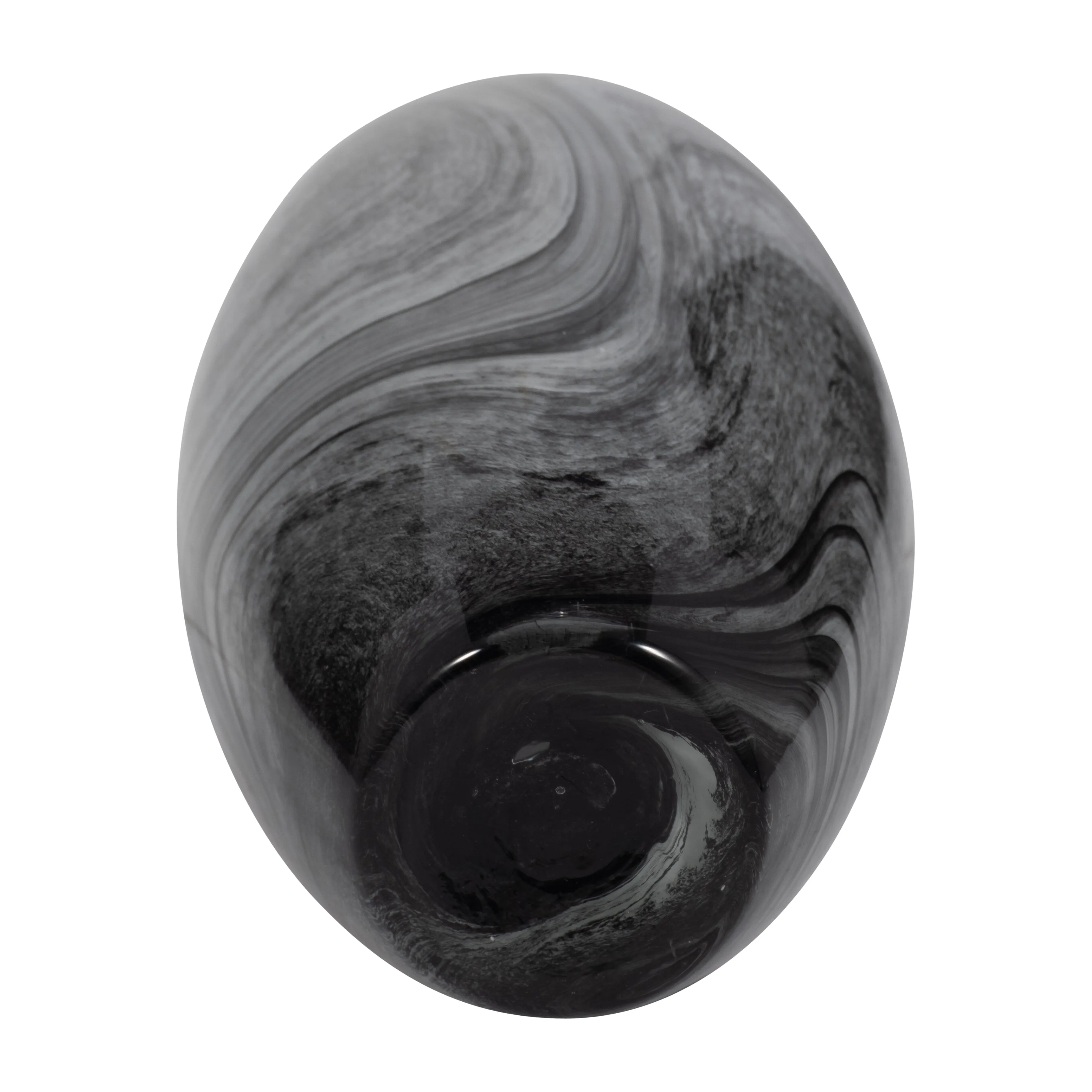 15" KATRINA GRAY SWIRL MEDIUM GLASS VASE