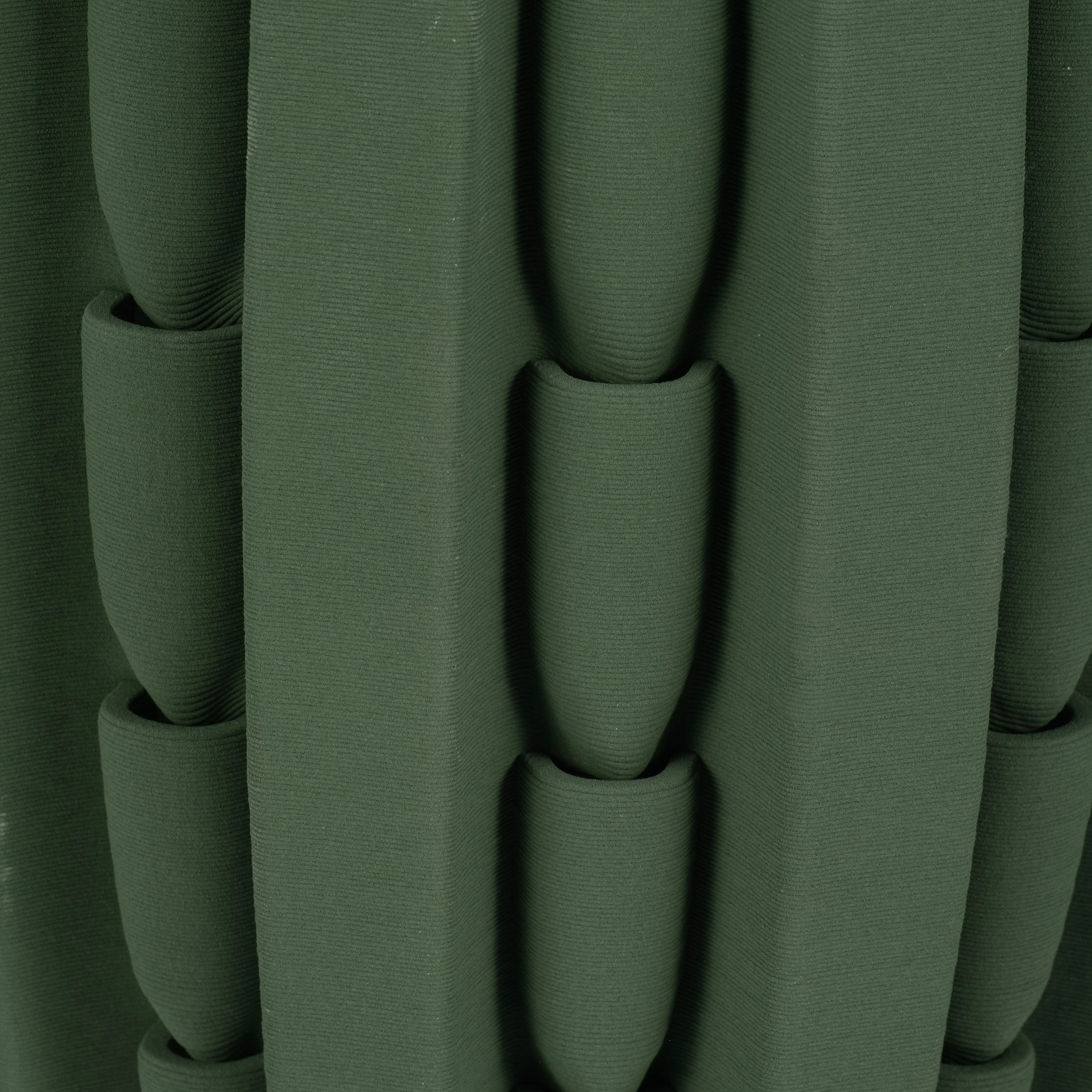 15" LAKELAND 3D PRINTED VASE, GREEN