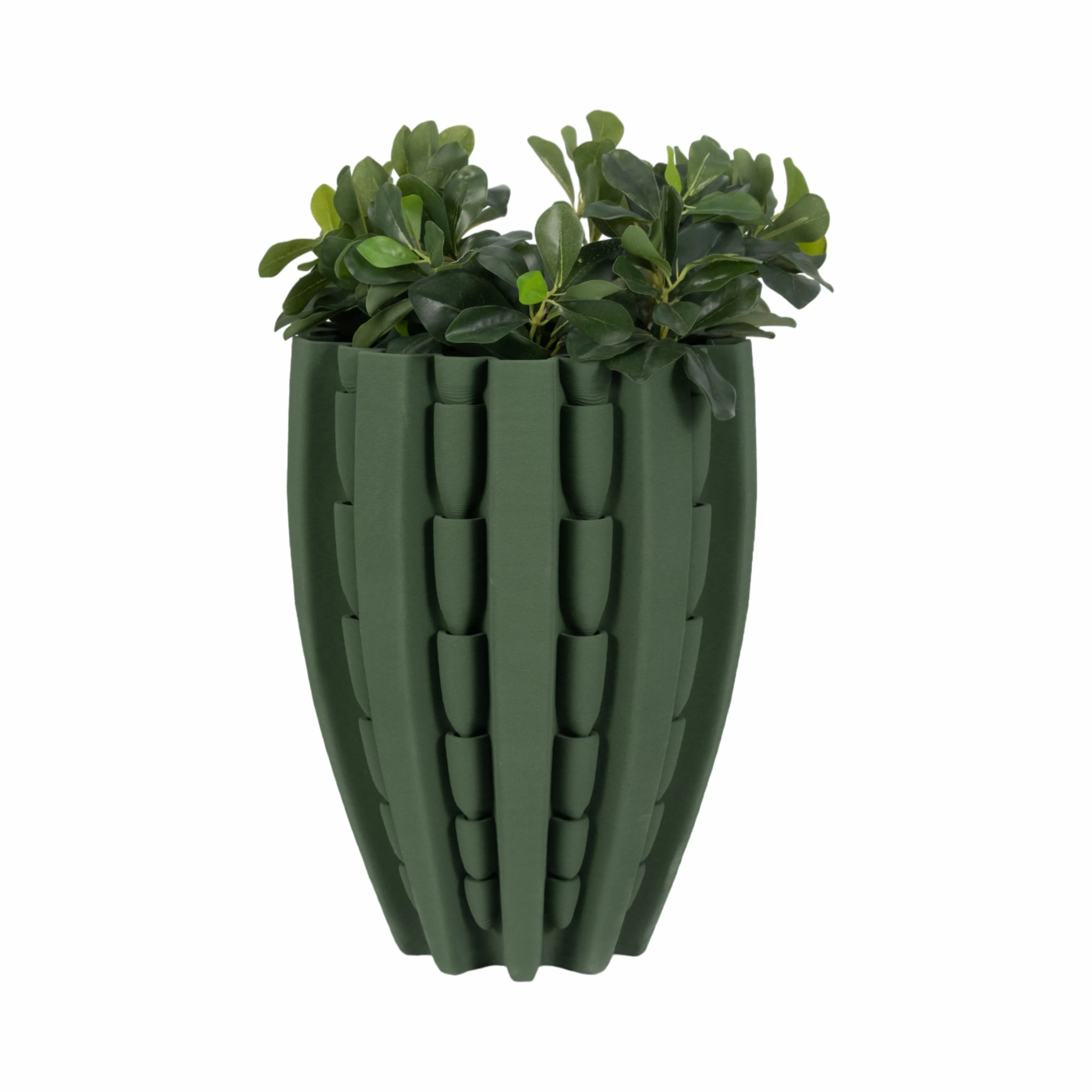 15" LAKELAND 3D PRINTED VASE, GREEN