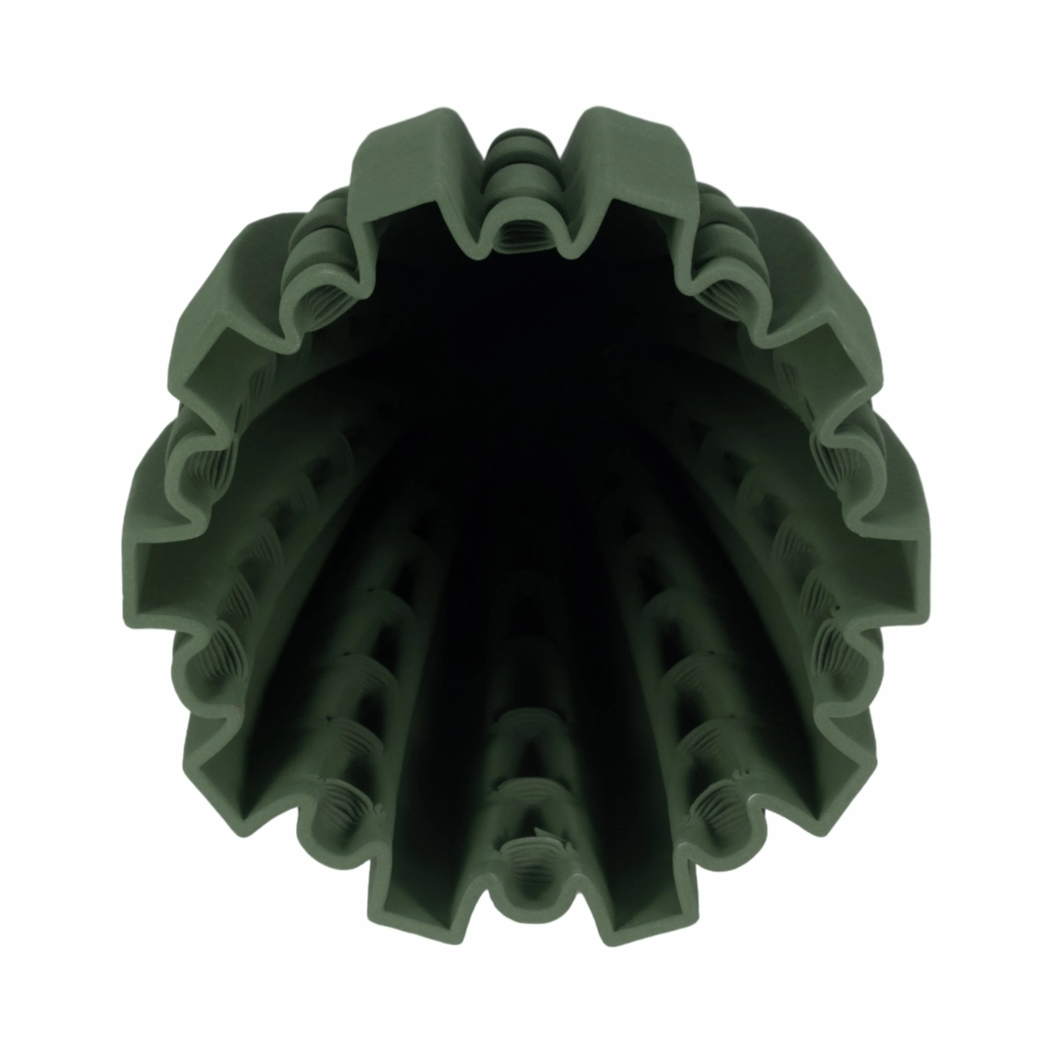 15" LAKELAND 3D PRINTED VASE, GREEN