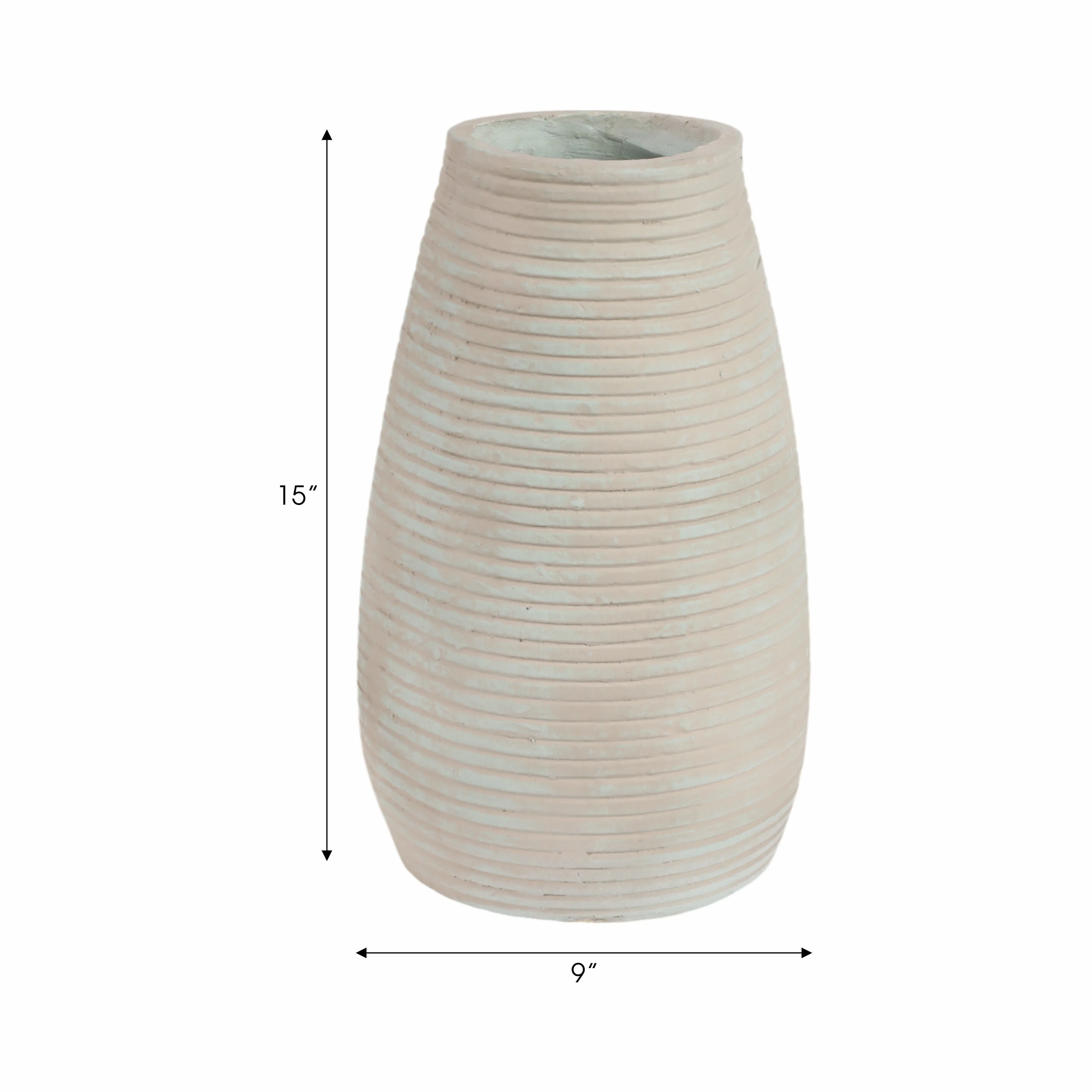 15" Padma Teal Medium Ecomix Vase
