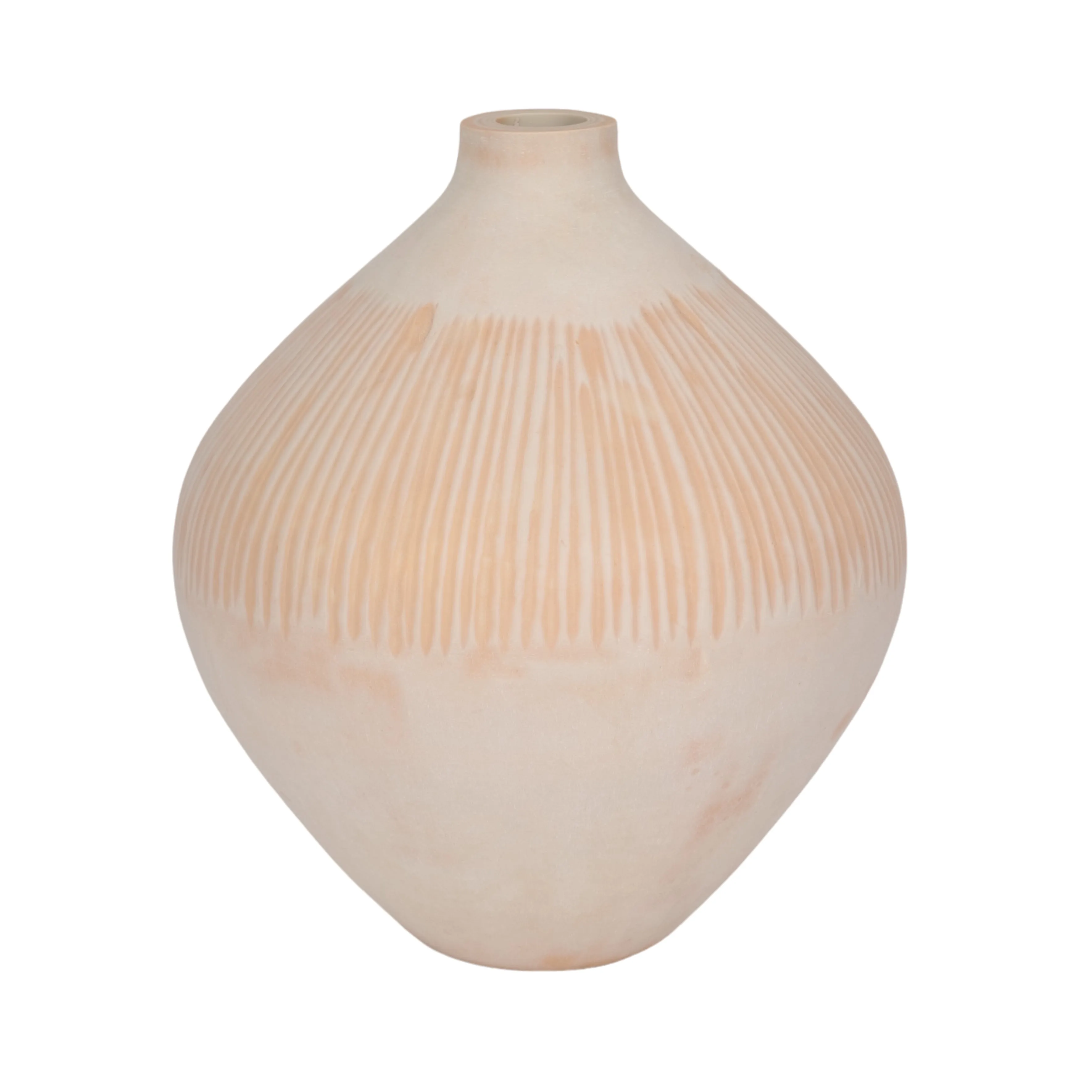 15" WALLACE CREAM SMALL GLASS VASE