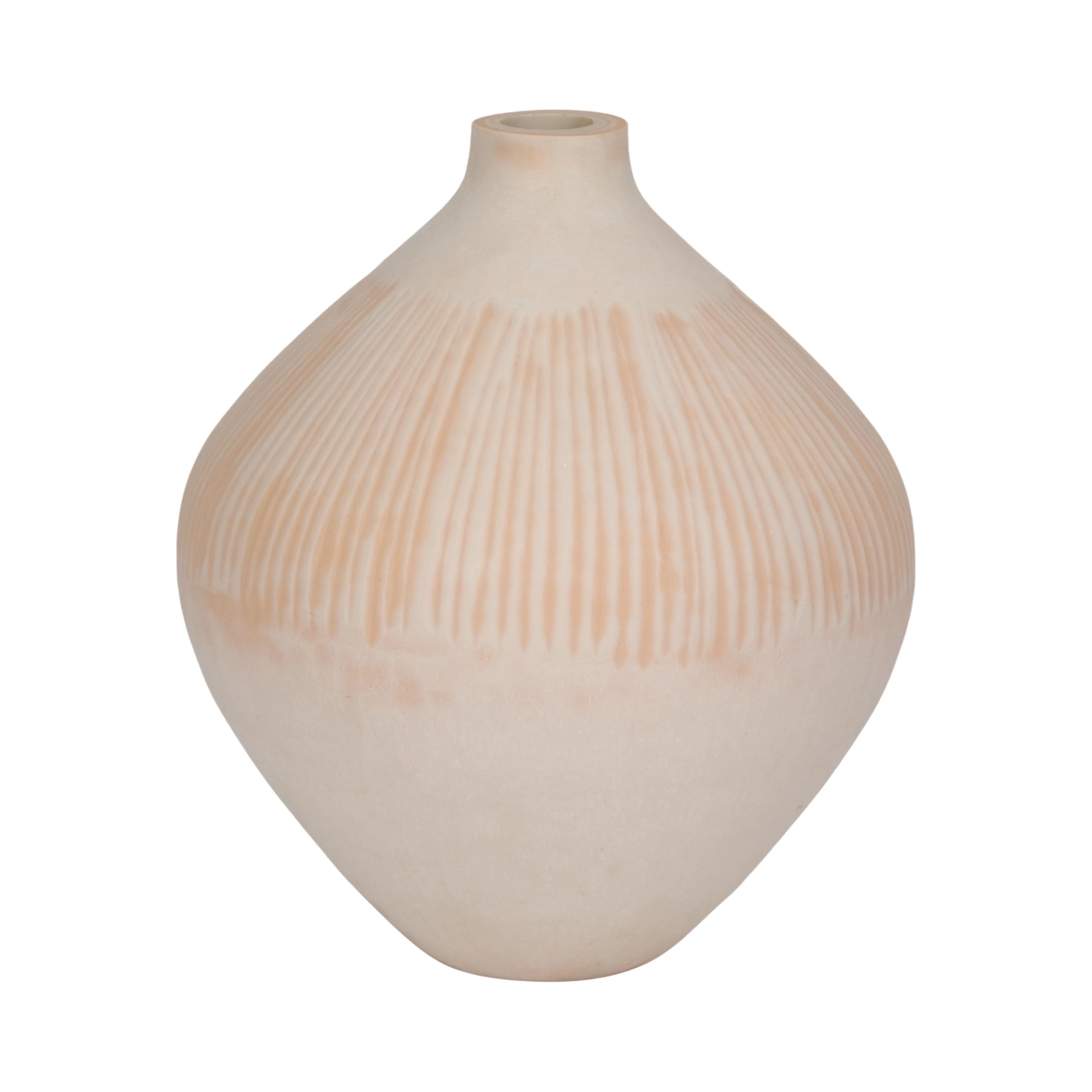 15" WALLACE CREAM SMALL GLASS VASE