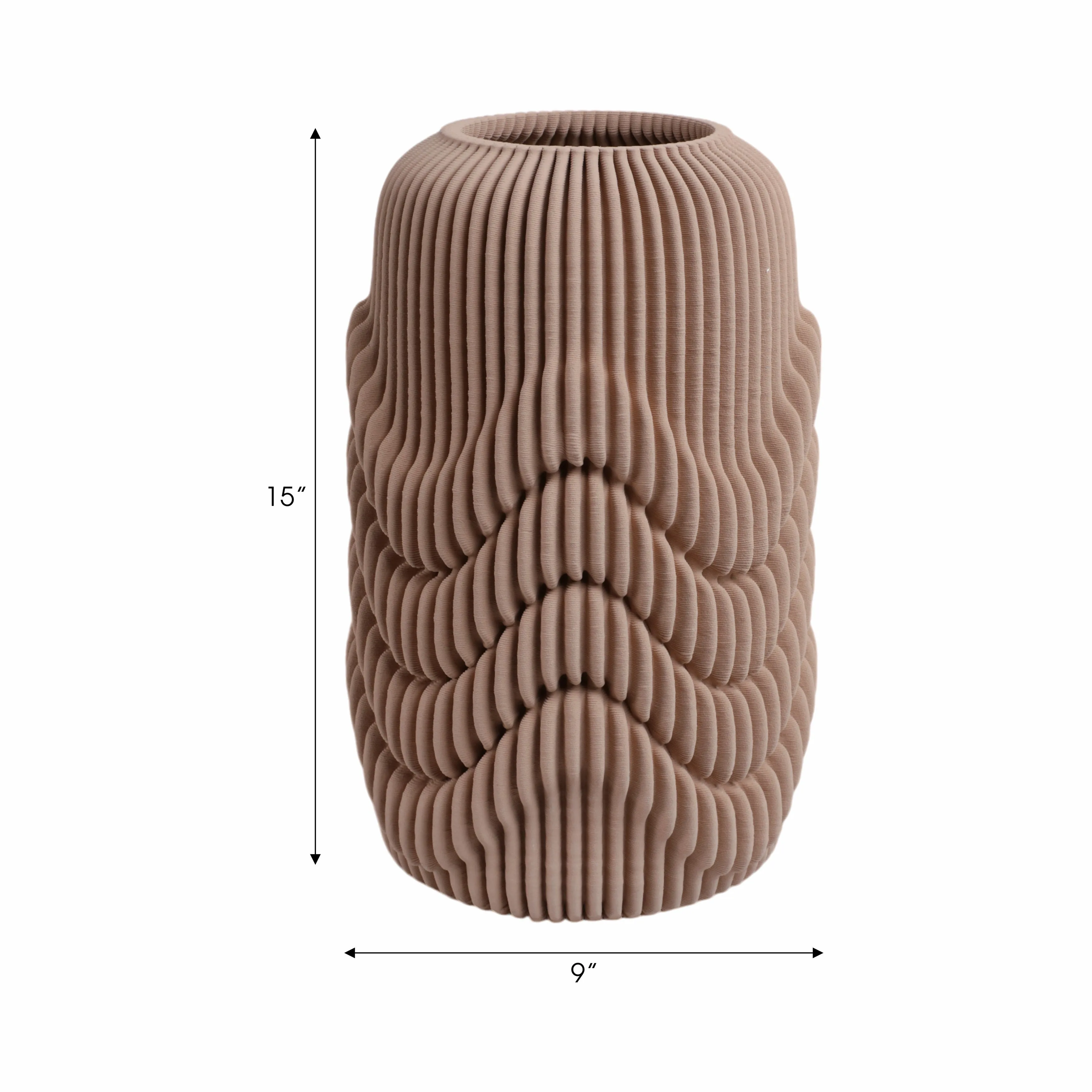 15"ethos Large 3d Printed Porcelain Vase