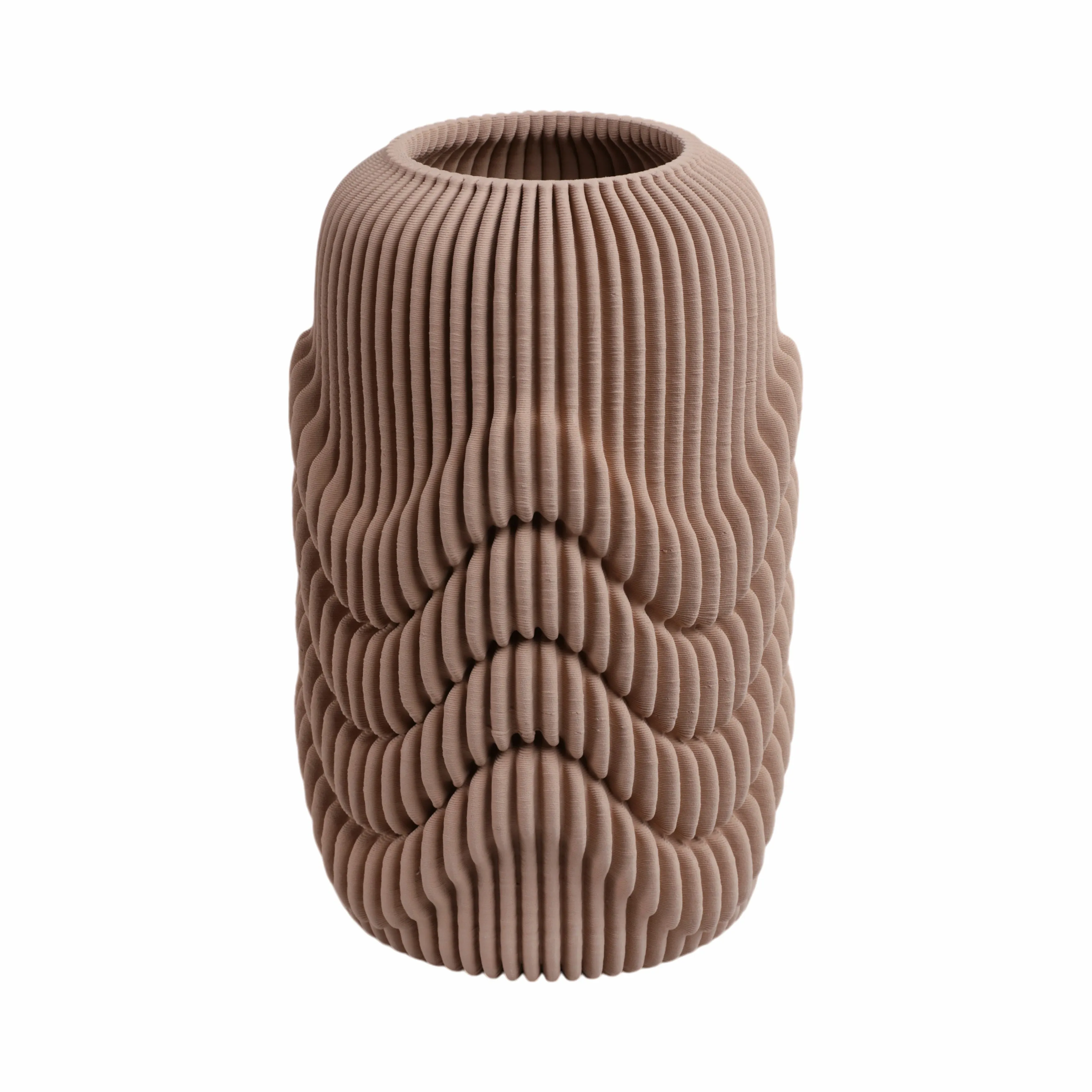 15"ethos Large 3d Printed Porcelain Vase