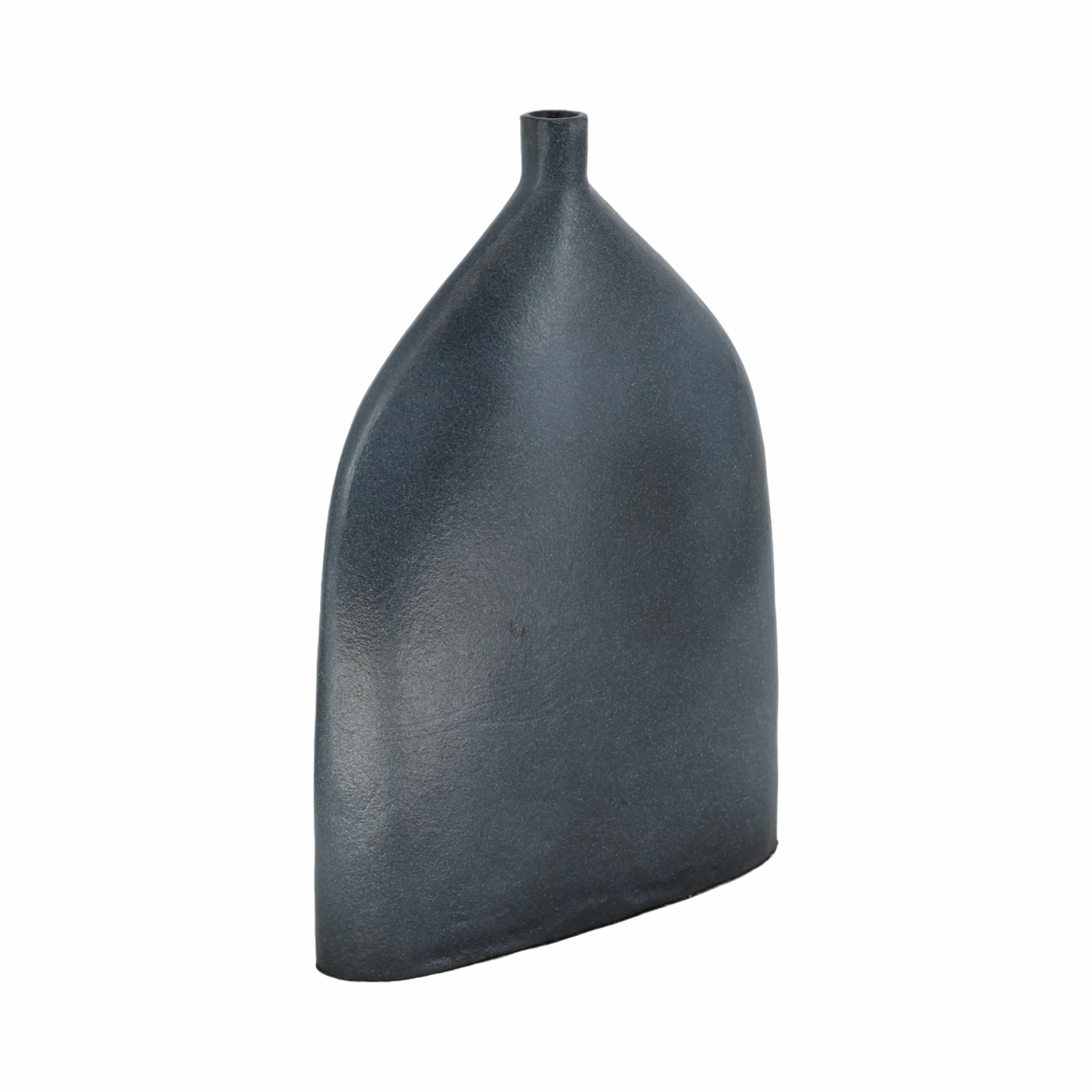 16" MAUER SLEEK METAL GRAY VASE